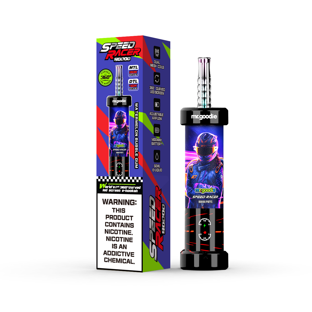 Mr. Goodie Speed Racer DTL/MTL Disposable Vape 40k/80k Puffs