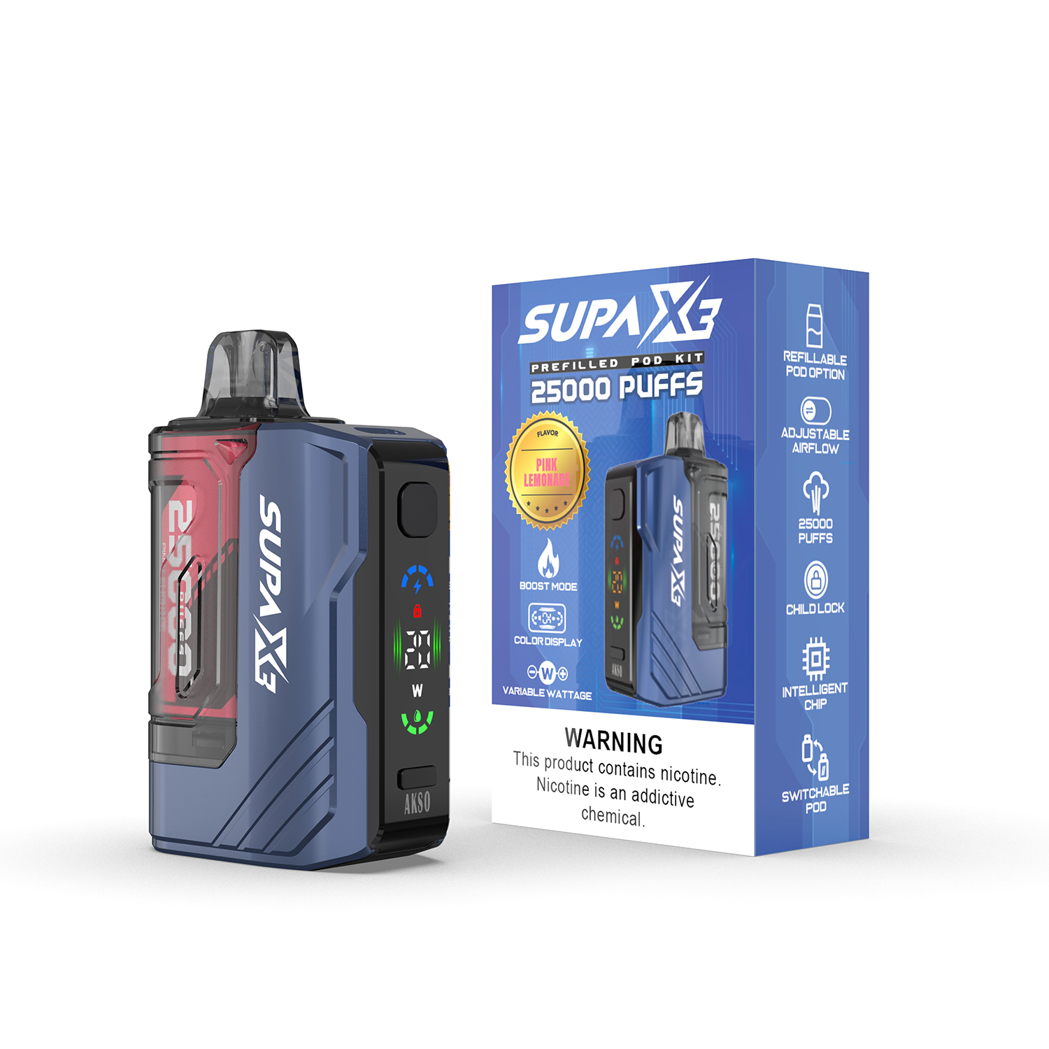 Akso Supa X3 Pod System Vape Kit