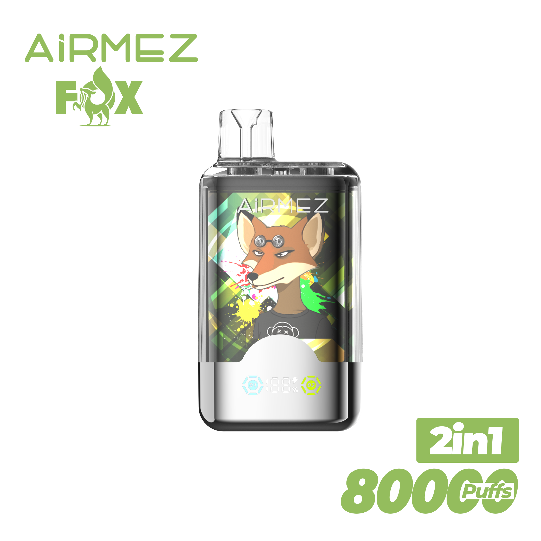 Airmez Fox 2 in 1 Disposable Vape 80k Puffs (CN Warehouse)
