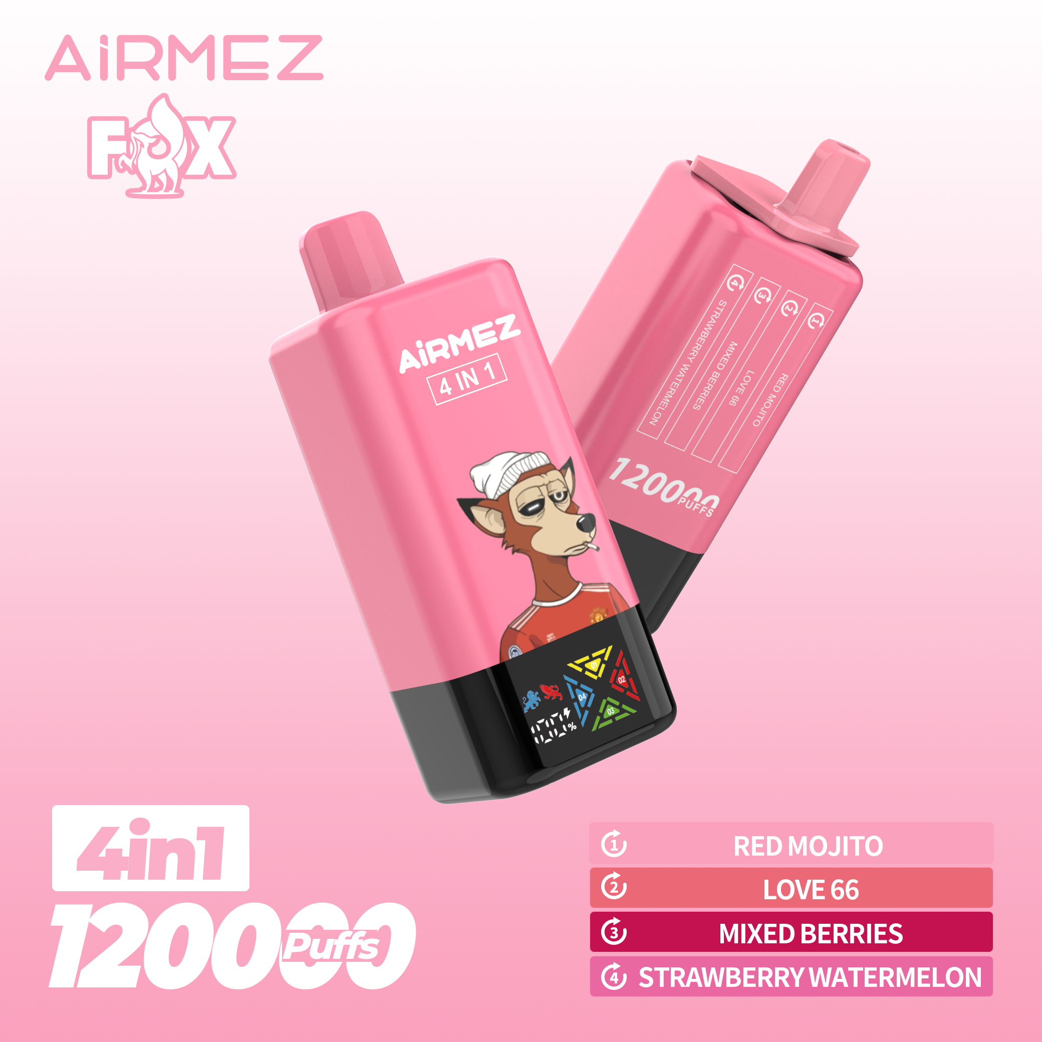 Airmez Fox 4 in 1 Disposable Vape 120k Puffs