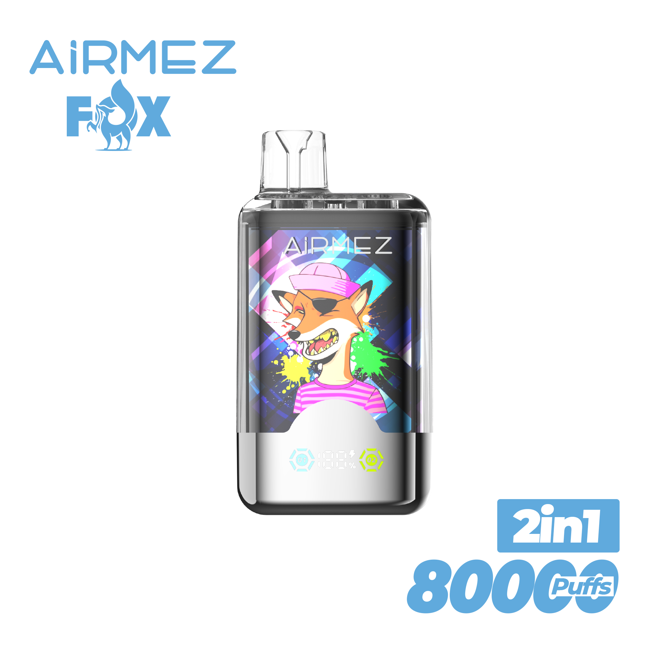Airmez Fox 2 in 1 Disposable Vape 80k Puffs (CN Warehouse)