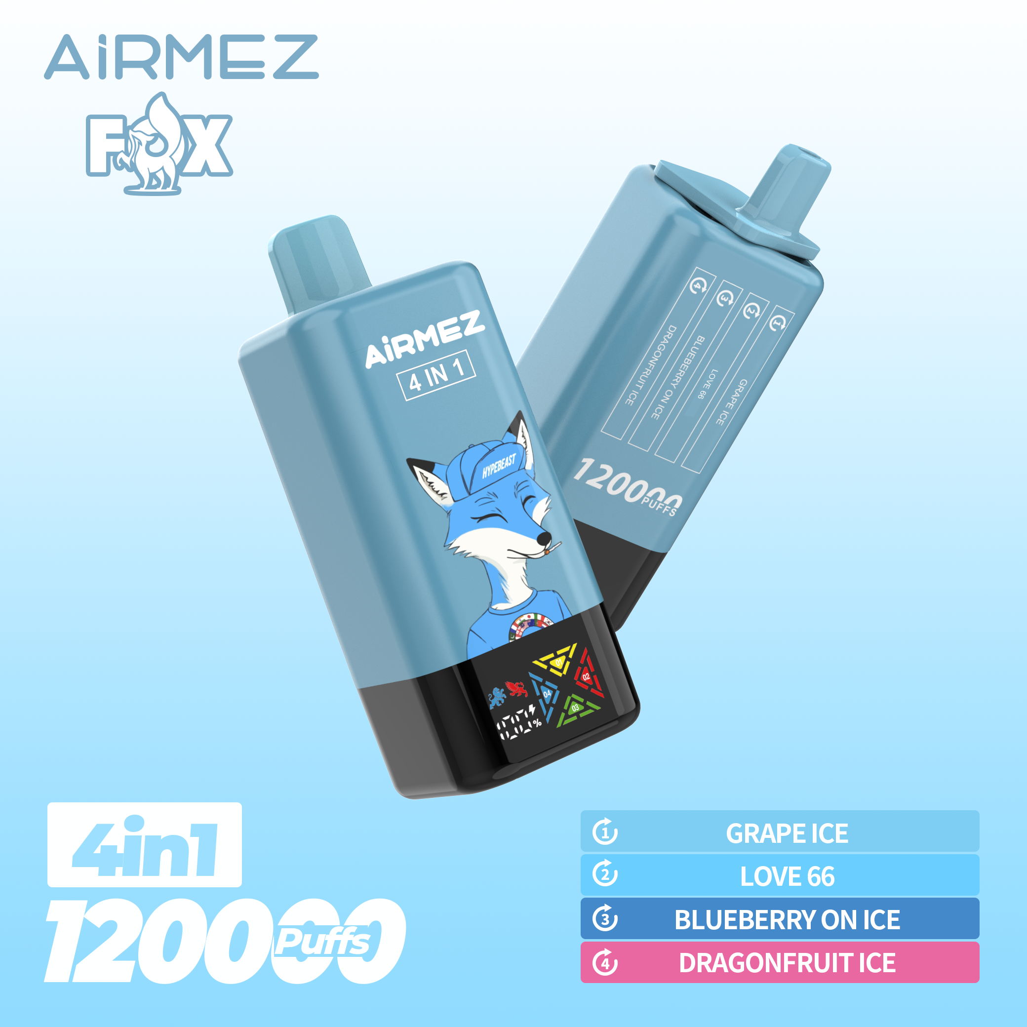 Airmez Fox 4 in 1 Disposable Vape 120k Puffs