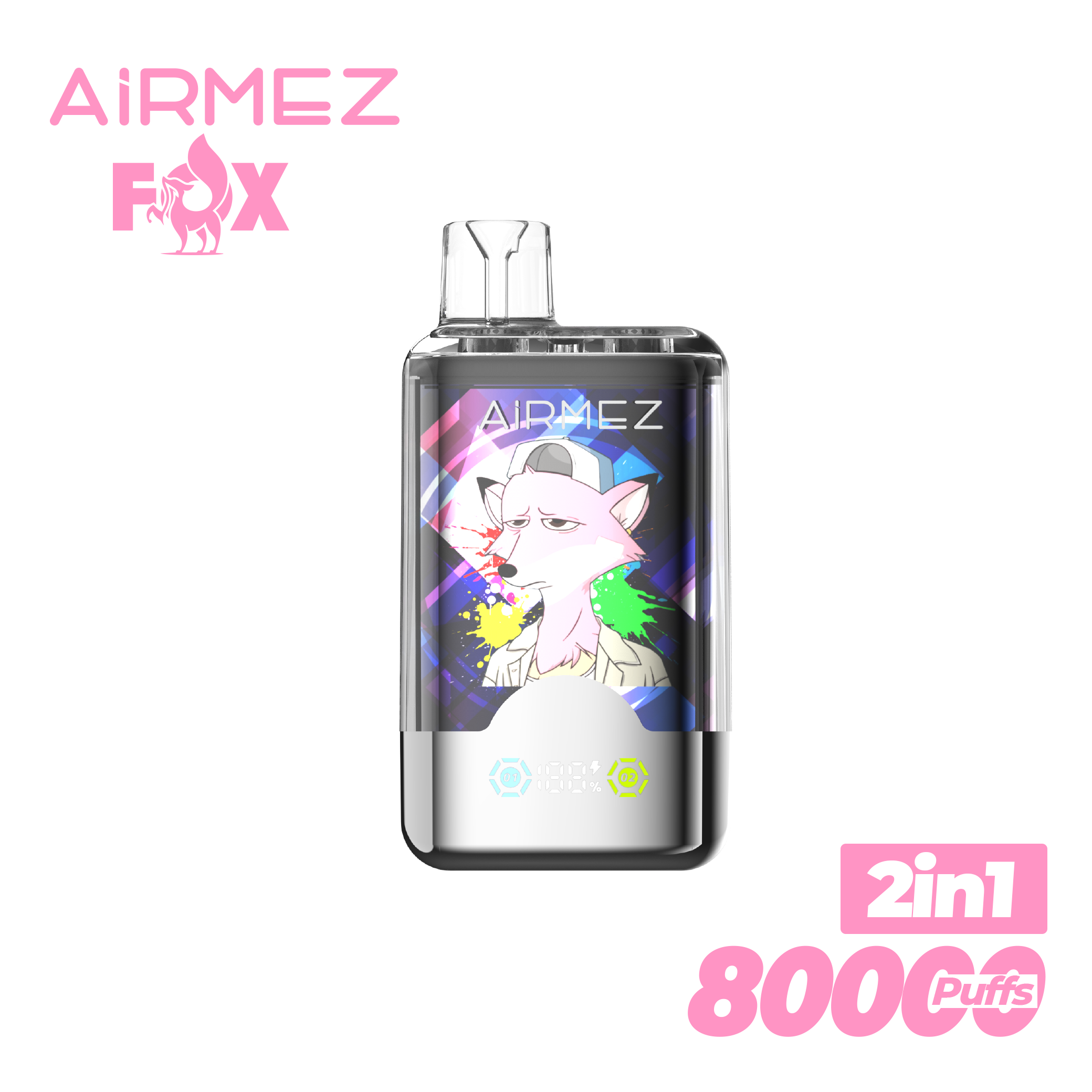 Airmez Fox 2 in 1 Disposable Vape 80k Puffs (CN Warehouse)
