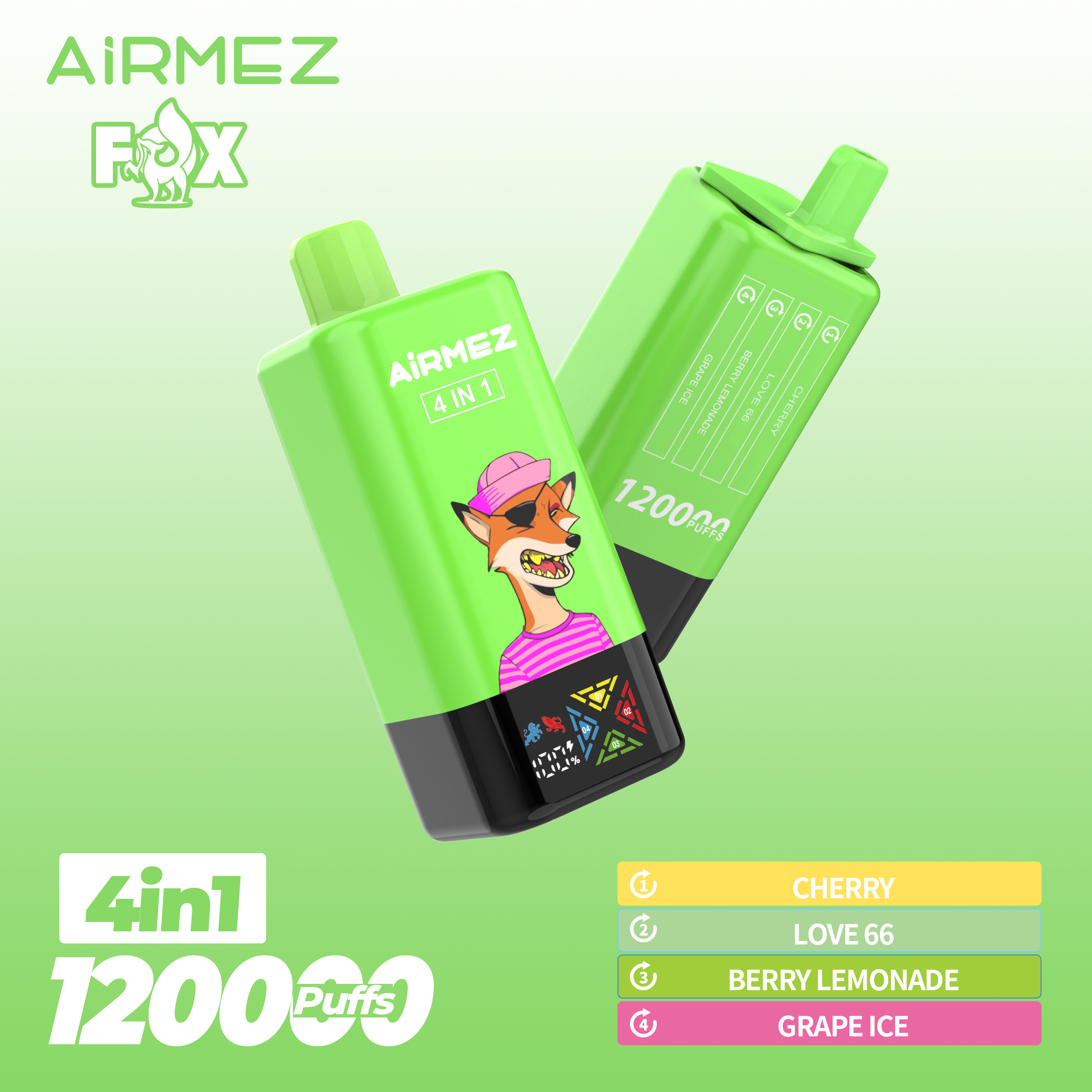 Airmez Fox 4 in 1 Disposable Vape 120k Puffs
