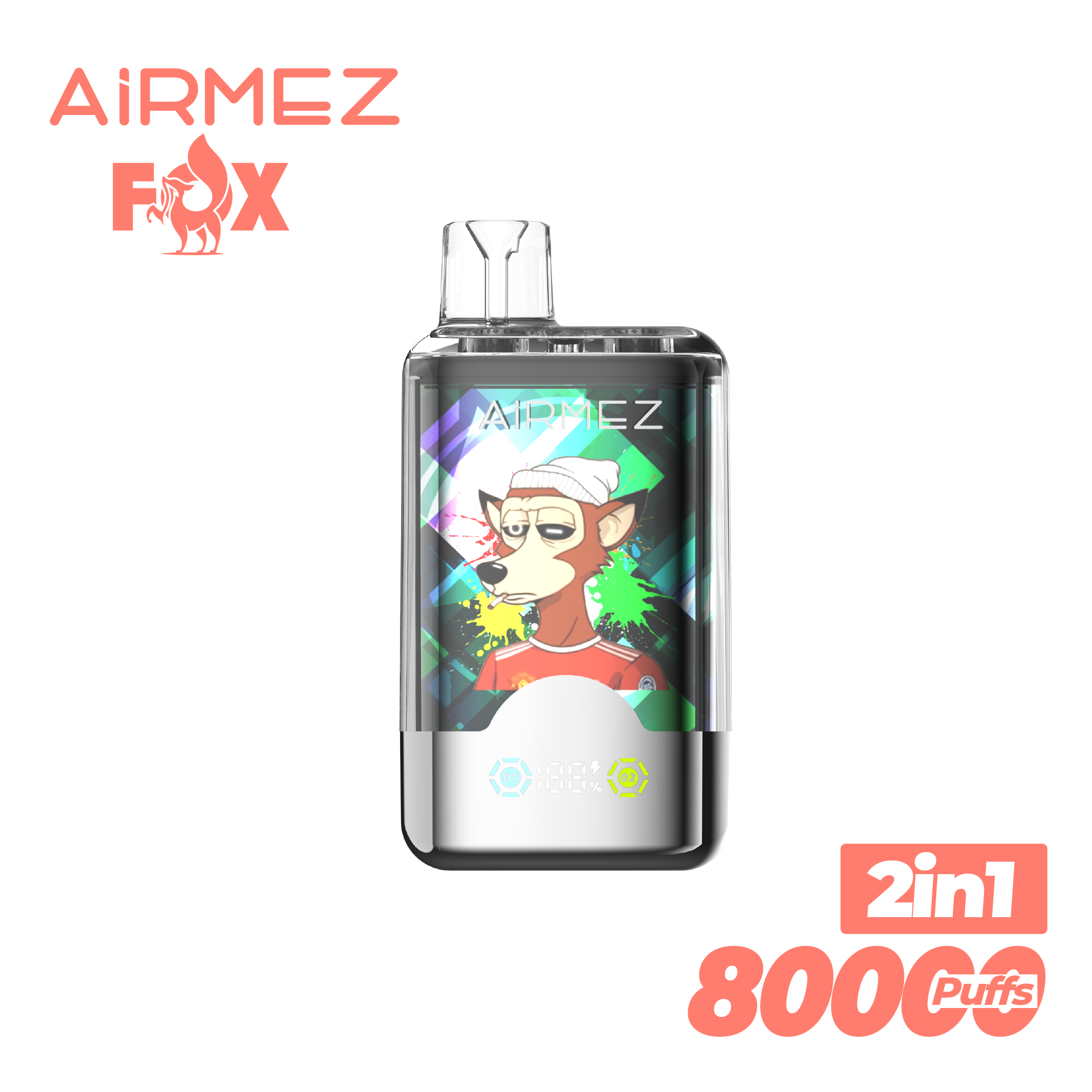 Airmez Fox 2 in 1 Disposable Vape 80k Puffs (CN Warehouse)