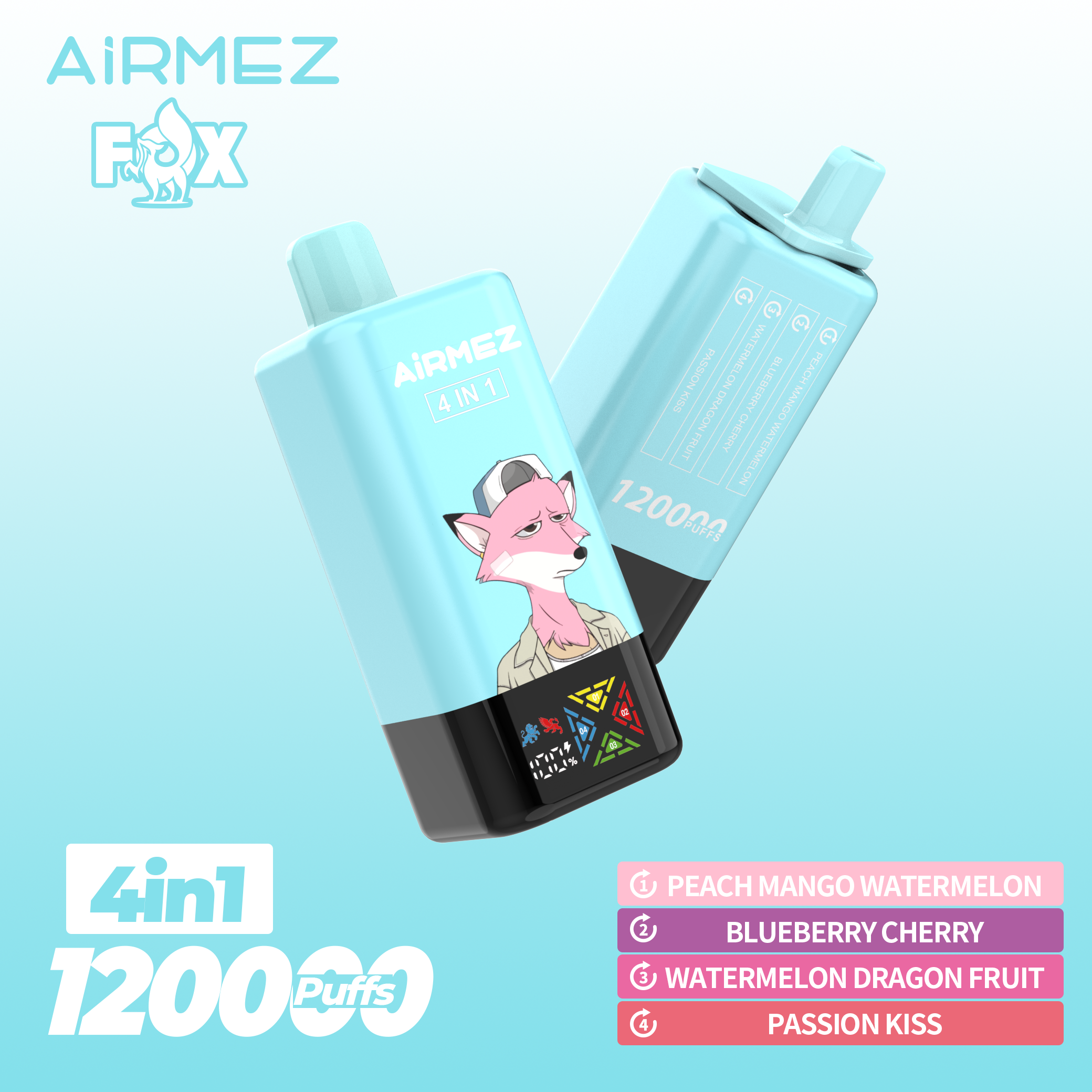 Airmez Fox 4 in 1 Disposable Vape 120k Puffs