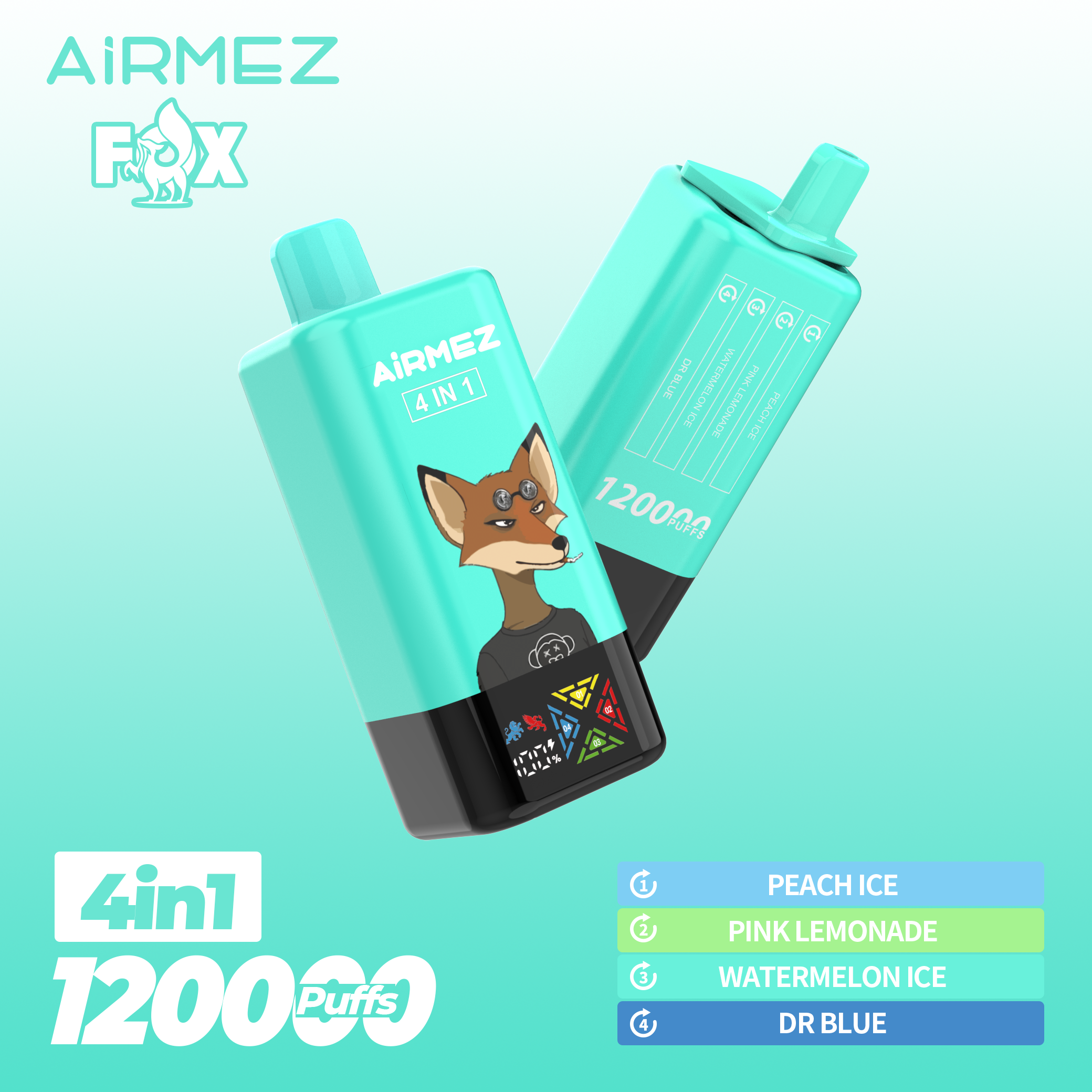Airmez Fox 4 in 1 Disposable Vape 120k Puffs
