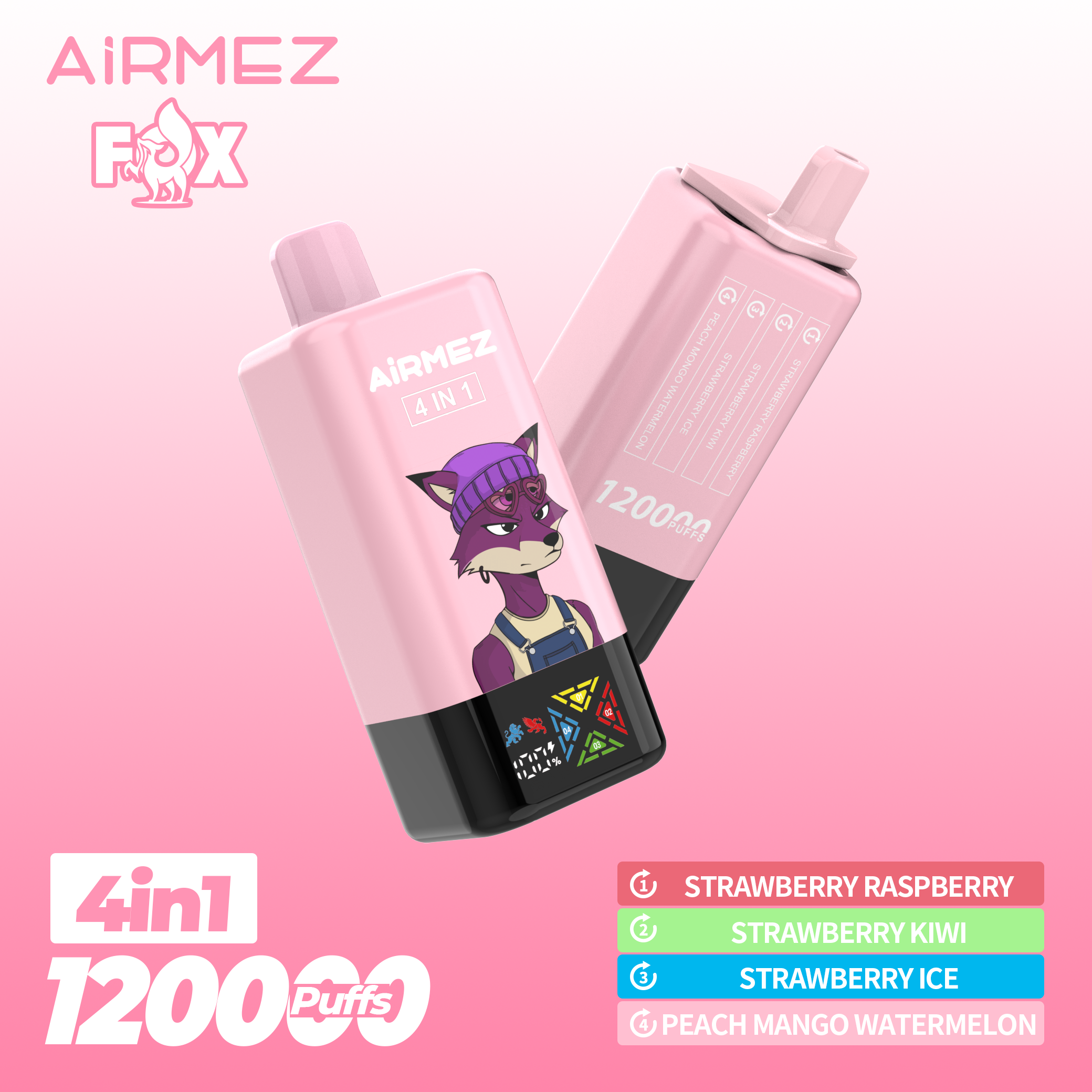 Airmez Fox 4 in 1 Disposable Vape 120k Puffs