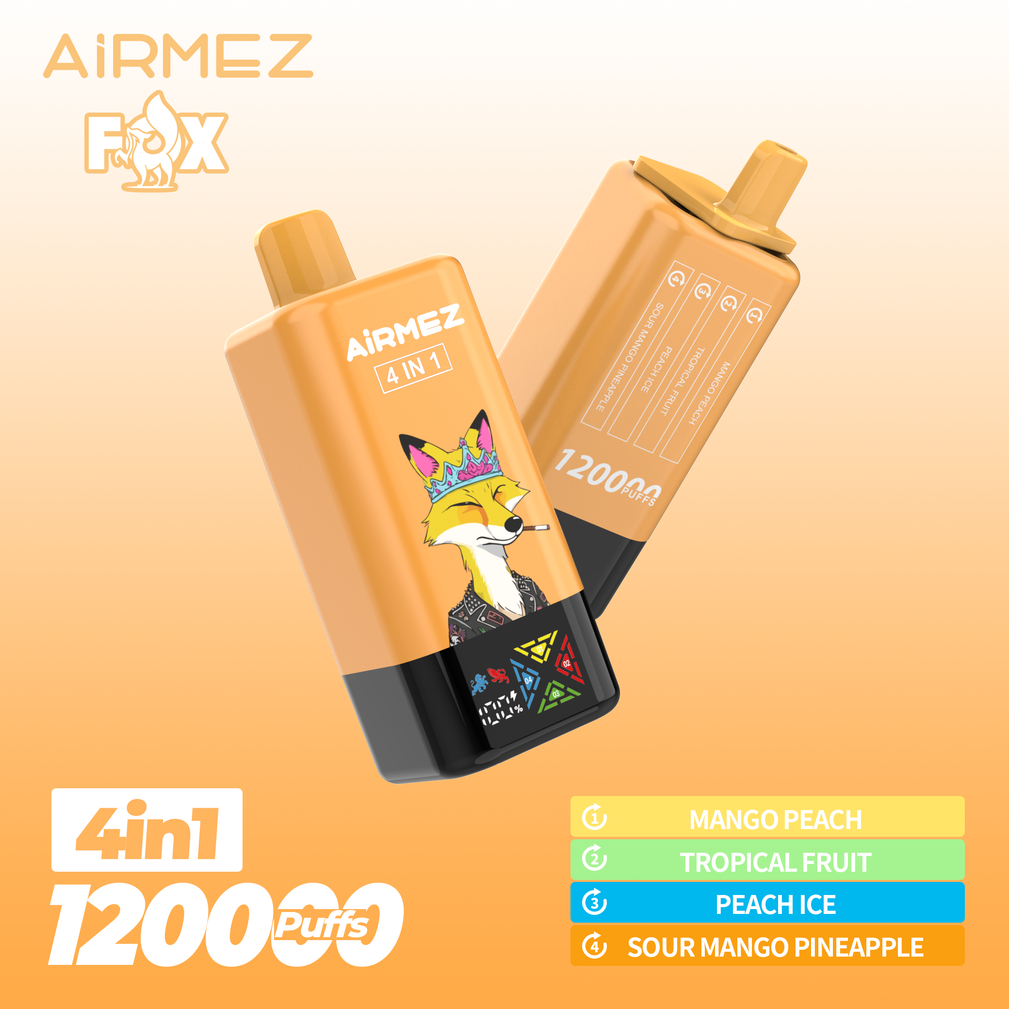 Airmez Fox 4 in 1 Disposable Vape 120k Puffs