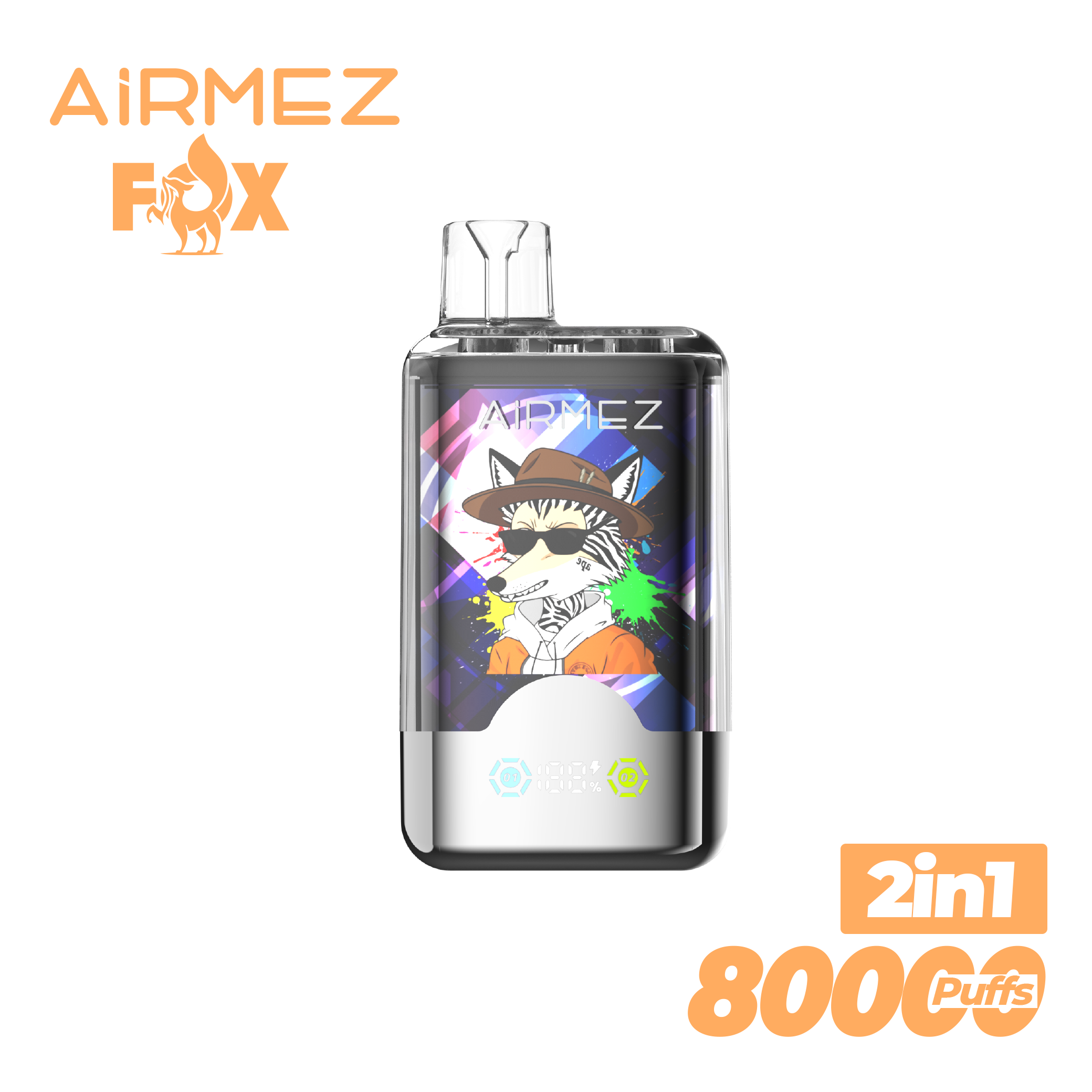 Airmez Fox 2 in 1 Disposable Vape 80k Puffs (CN Warehouse)