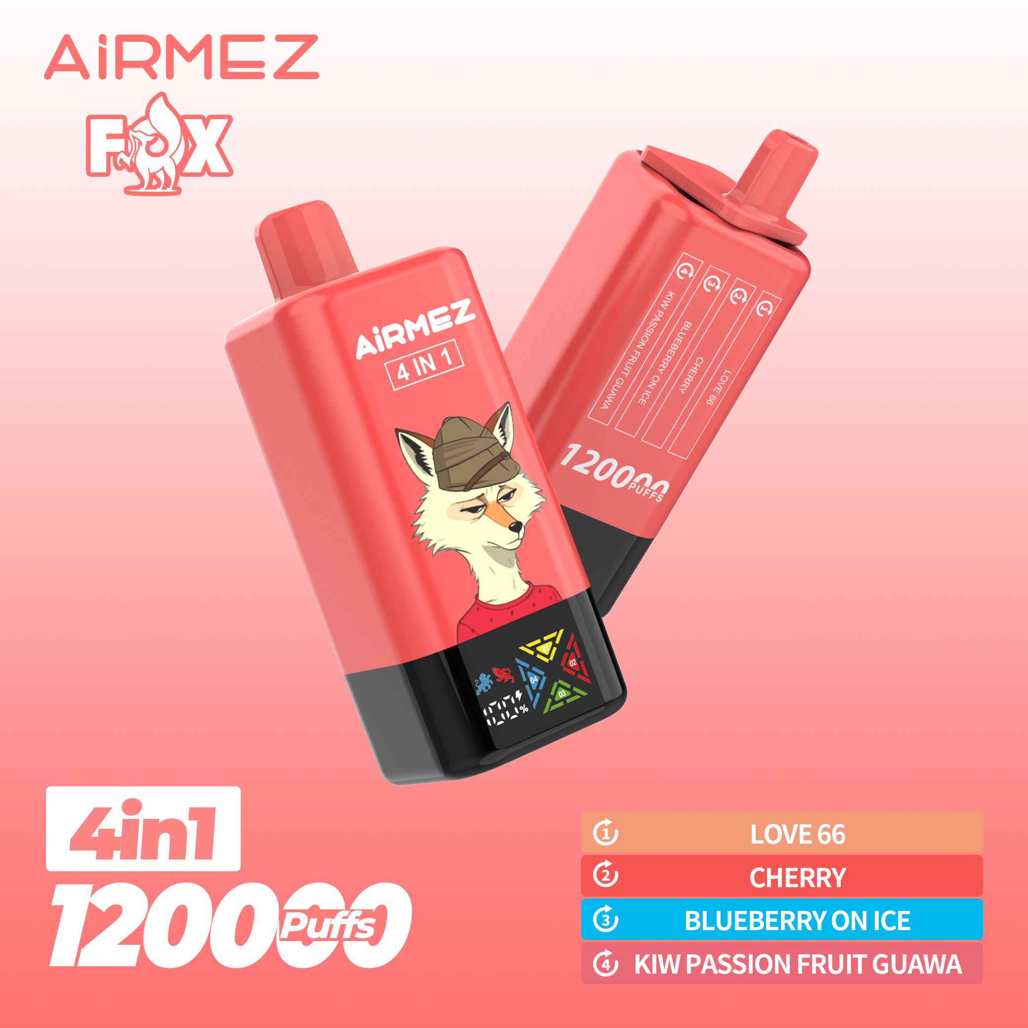 Airmez Fox 4 in 1 Disposable Vape 120k Puffs