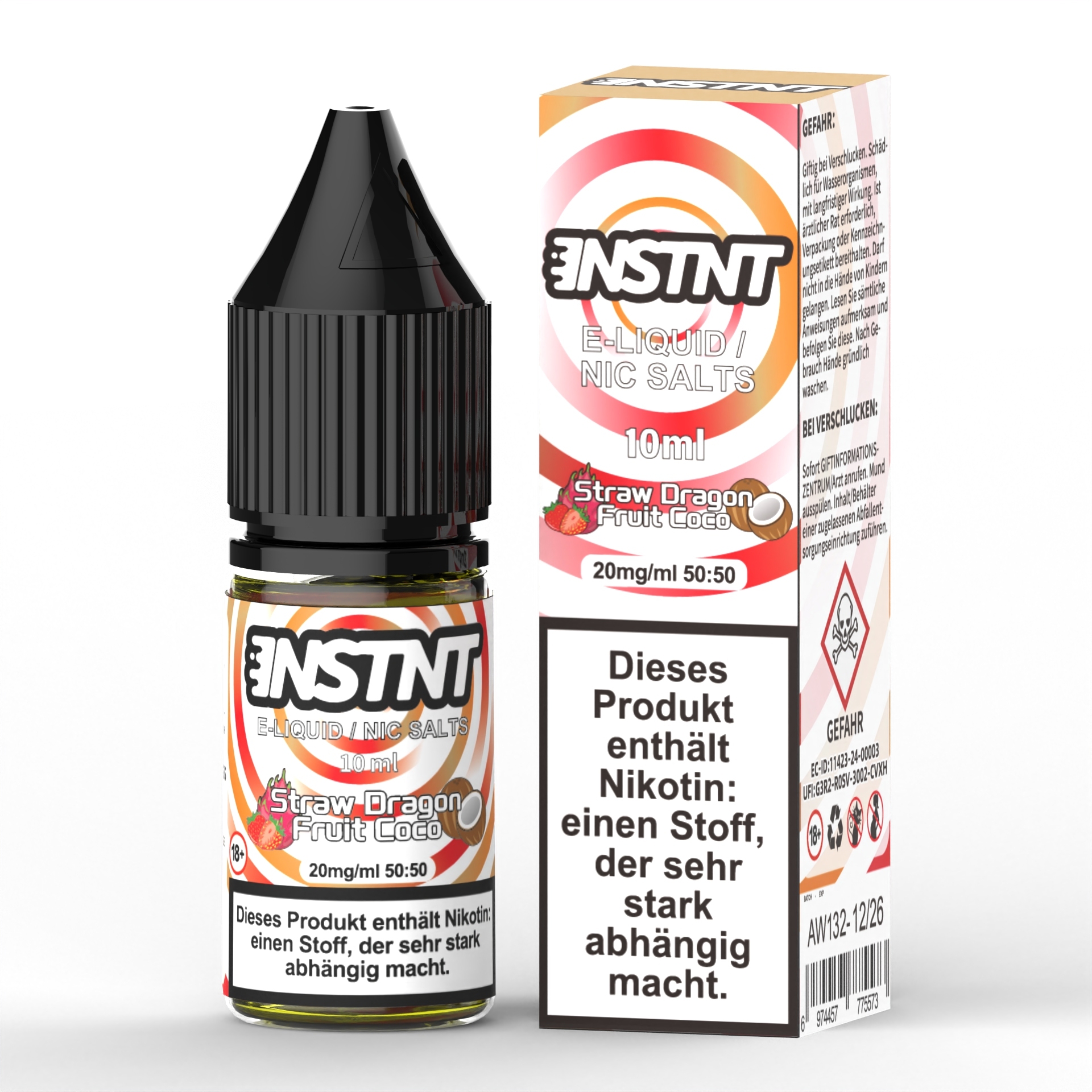 Asmodus Instnt E-liquid 10ml Capacity 20mg Nic Salt