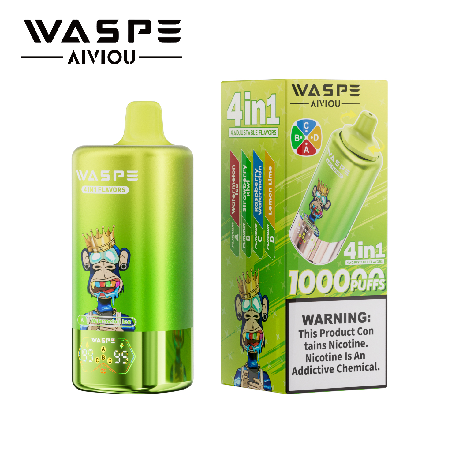 Waspe Aiviou 4 in 1 Disposable Vape 100k Puffs (CN warehouse)