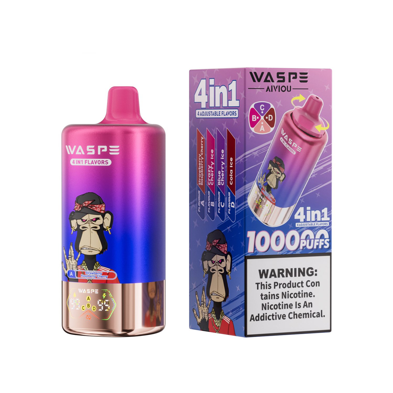 Waspe Aiviou 4 in 1 Disposable Vape 100k Puffs (CN warehouse)