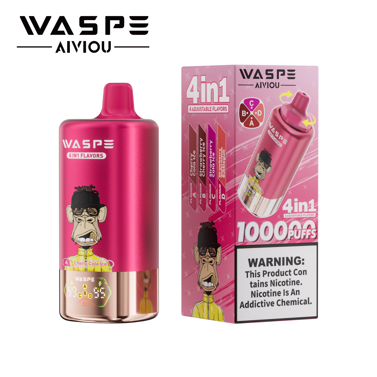 Waspe Aiviou 4 in 1 Disposable Vape 100k Puffs (CN warehouse)