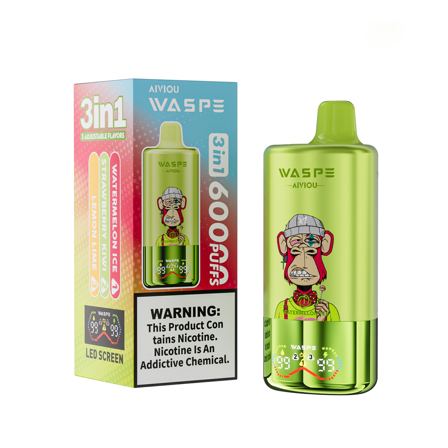 Waspe Aiviou 3 in 1 Disposable Vape 60k puffs (CN Warehouse)