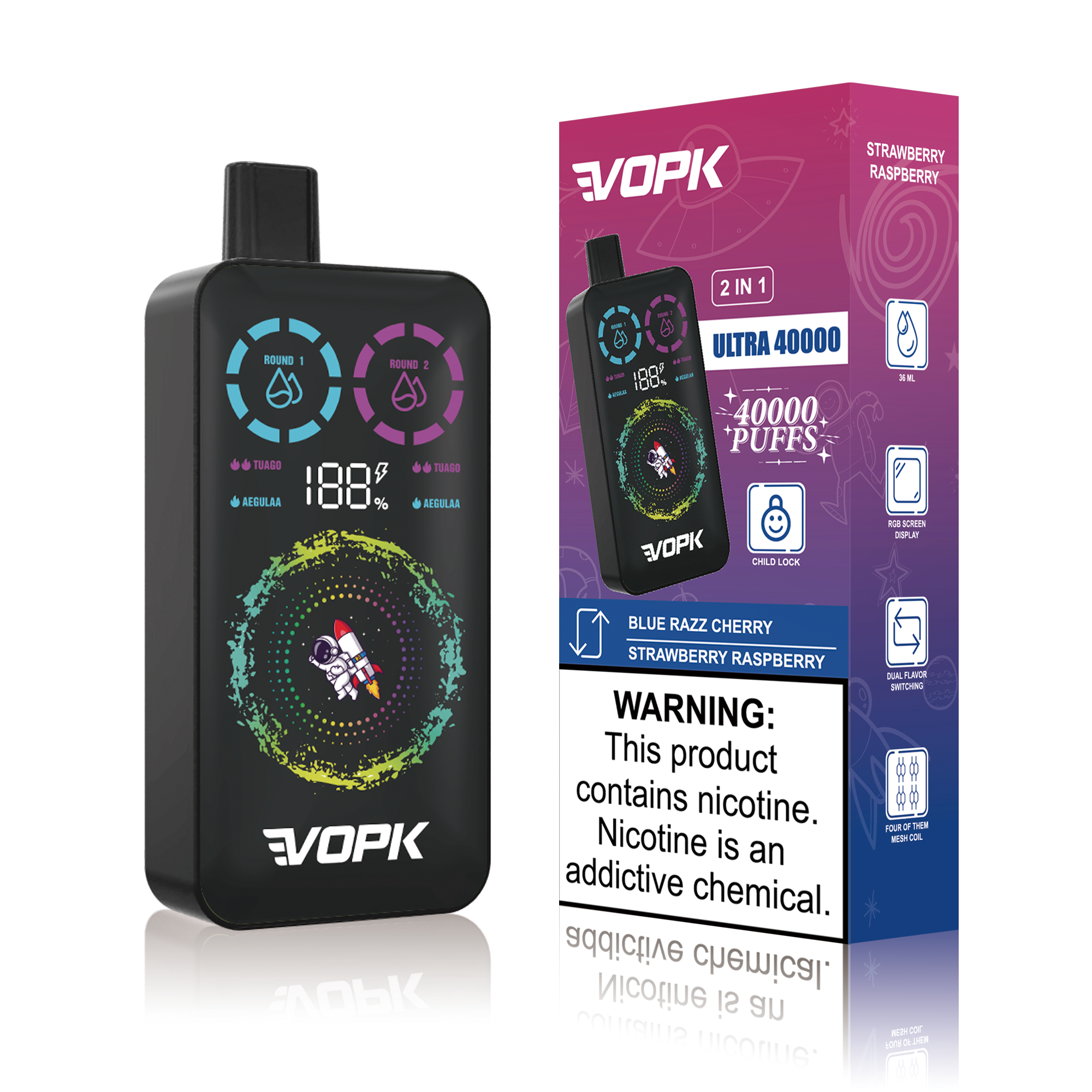 Vopk Ultra Disposable Vape 40k Puffs 20mg (CN Warehouse)