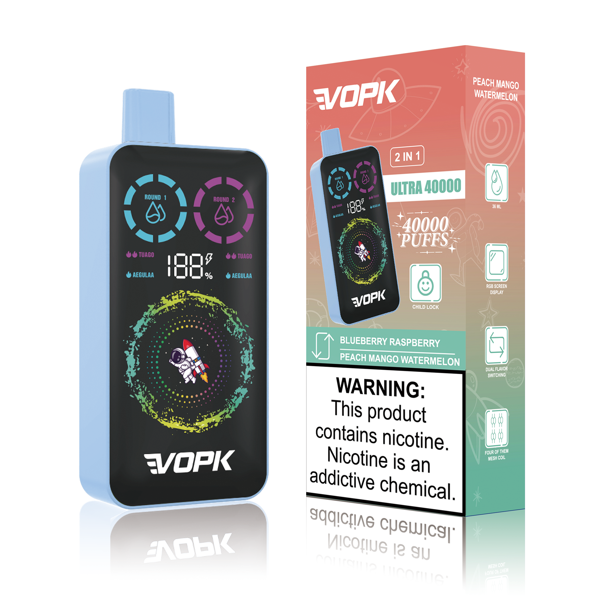 Vopk Ultra Disposable Vape 40k Puffs 20mg (CN Warehouse)