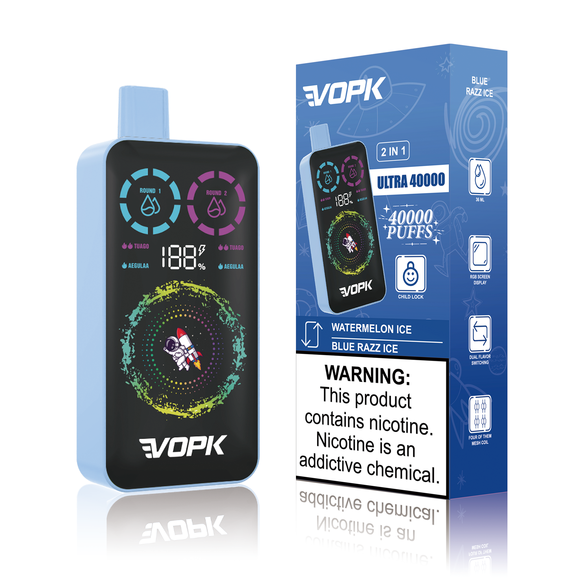 Vopk Ultra Disposable Vape 40k Puffs 20mg (CN Warehouse)