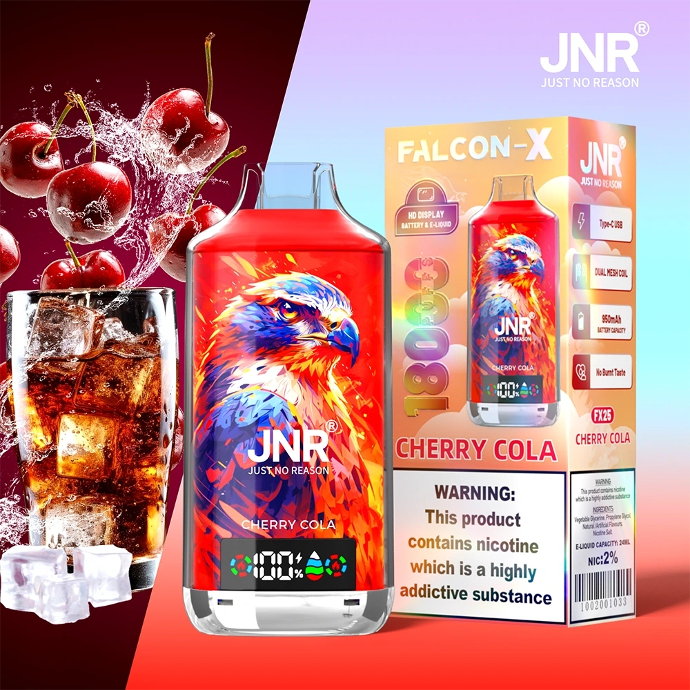 JNR Falcon X Disposable Vape 18k Puffs 0/20/50mg (CN Warehouse)