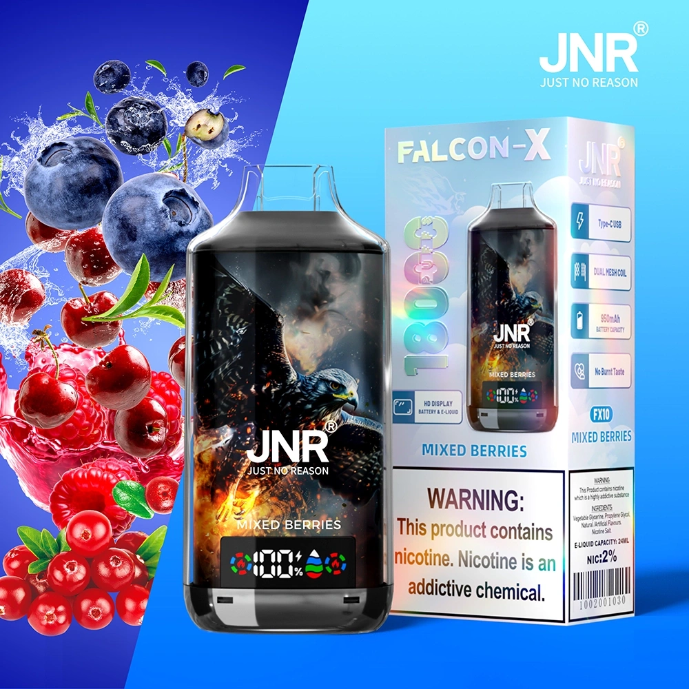 JNR Falcon X Disposable Vape 18k Puffs 0/20/50mg (CN Warehouse)