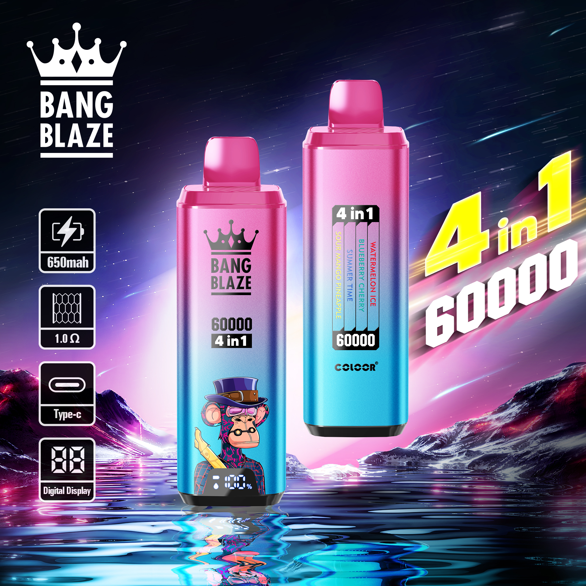 Bang Blaze 4 IN 1  Disposable Vape 60k Puffs (CN Warehouse)
