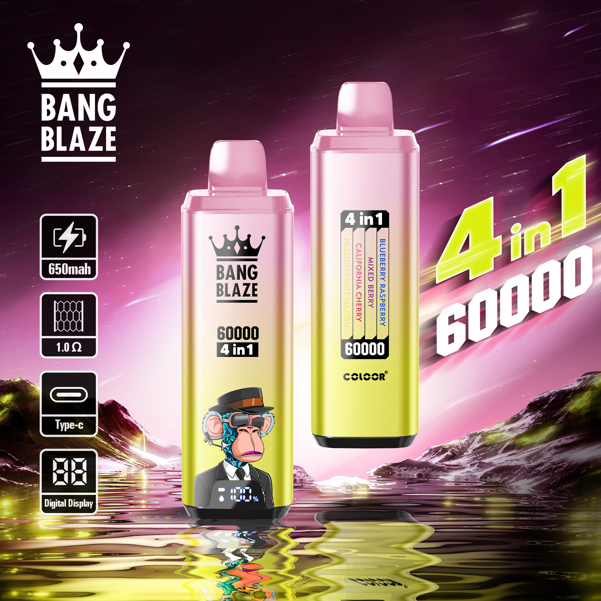 Bang Blaze 4 IN 1  Disposable Vape 60k Puffs (CN Warehouse)