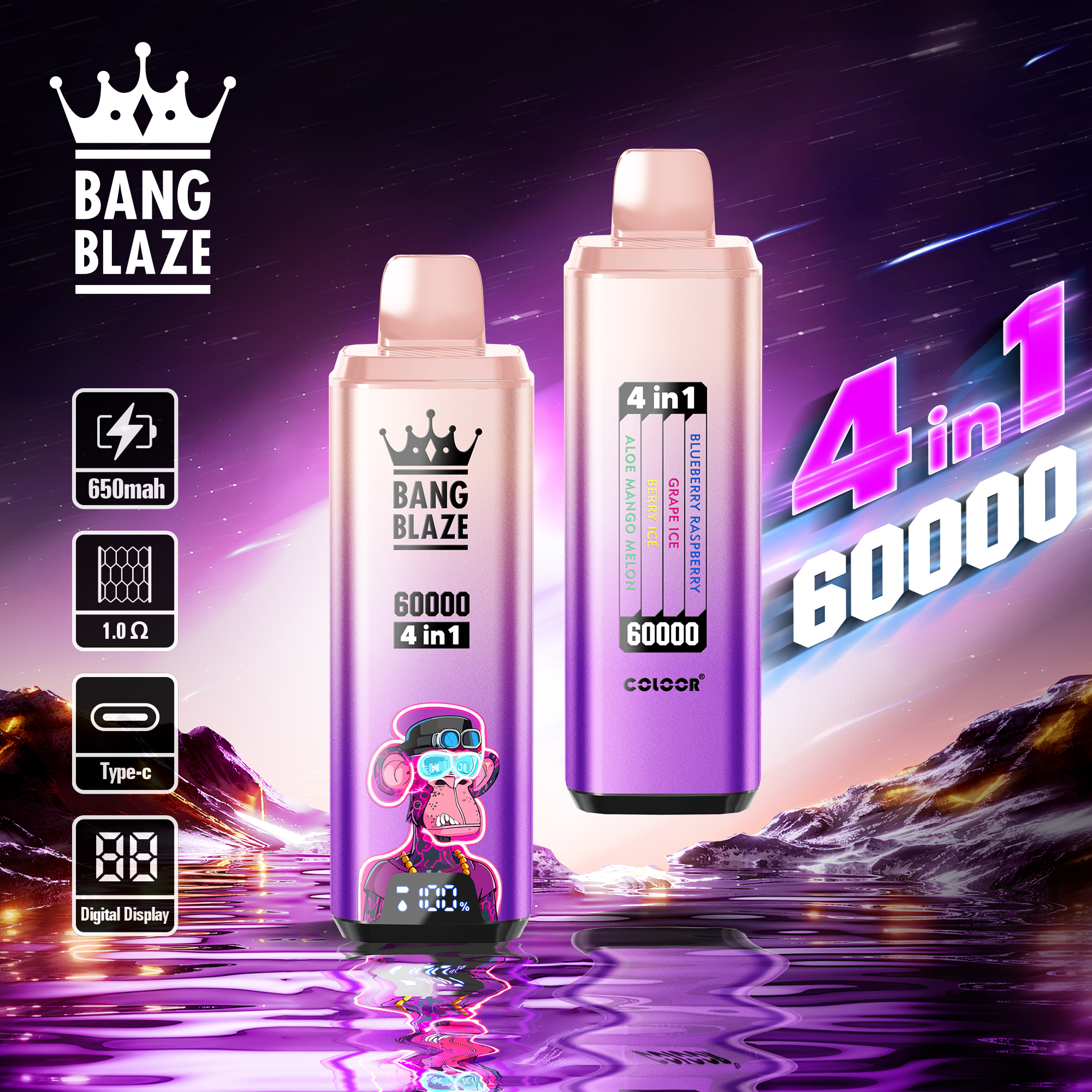 Bang Blaze 4 IN 1  Disposable Vape 60k Puffs (CN Warehouse)