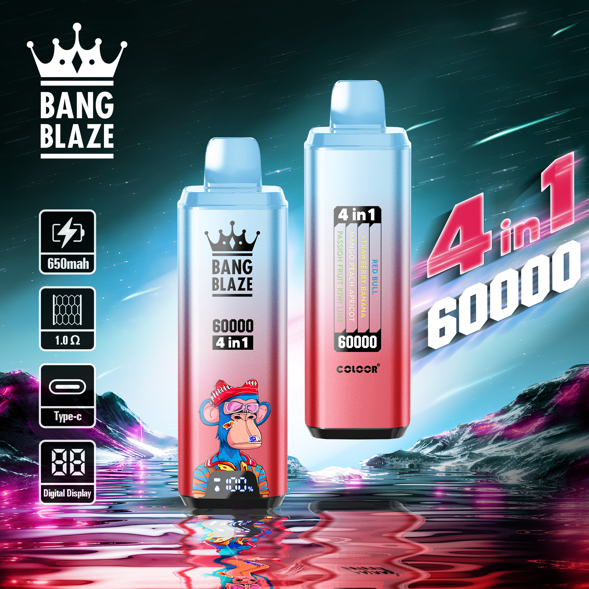 Bang Blaze 4 IN 1  Disposable Vape 60k Puffs (CN Warehouse)