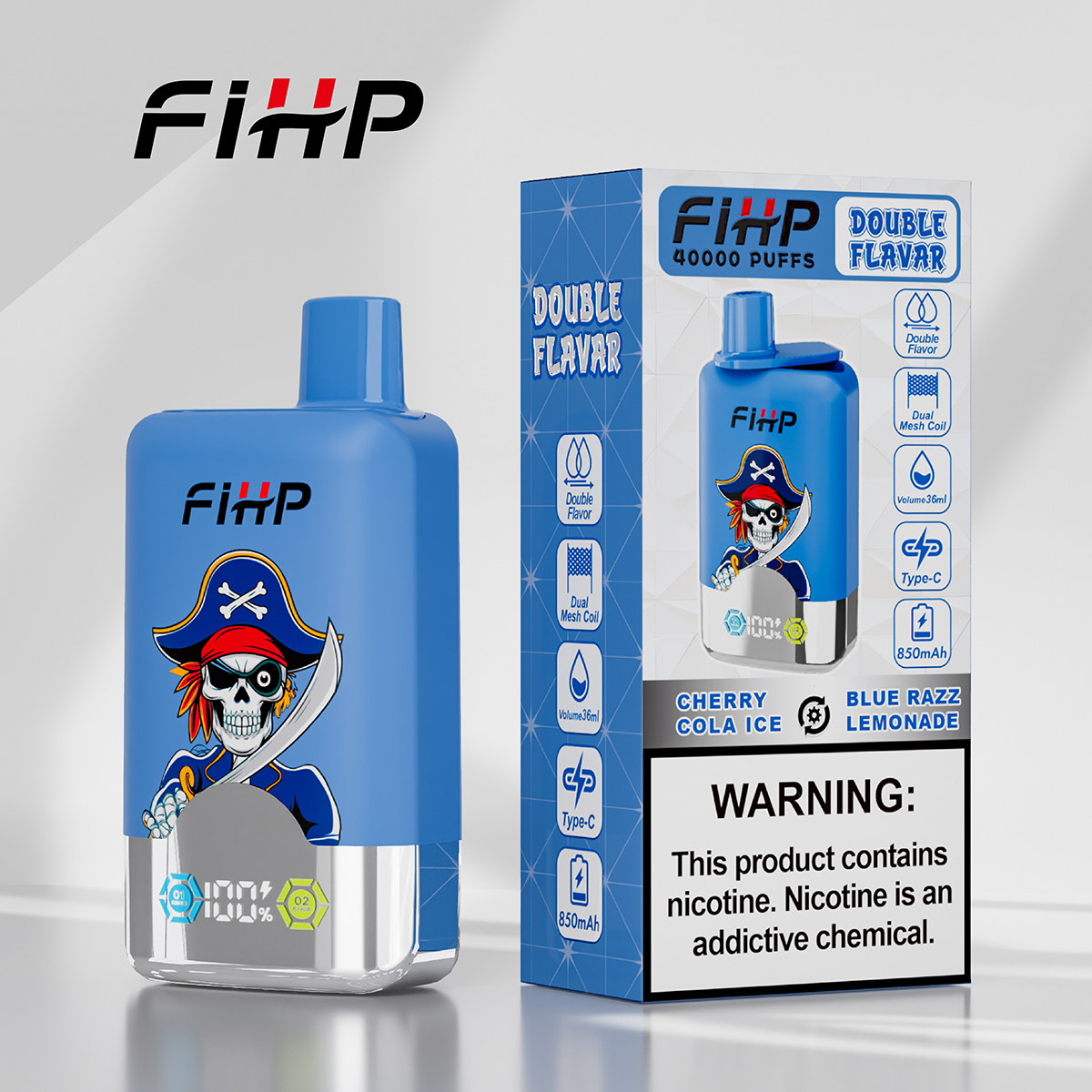 FIHP 2 in 1 Disposable Vape 40k Puffs 20/50mg （CN Warehouse)