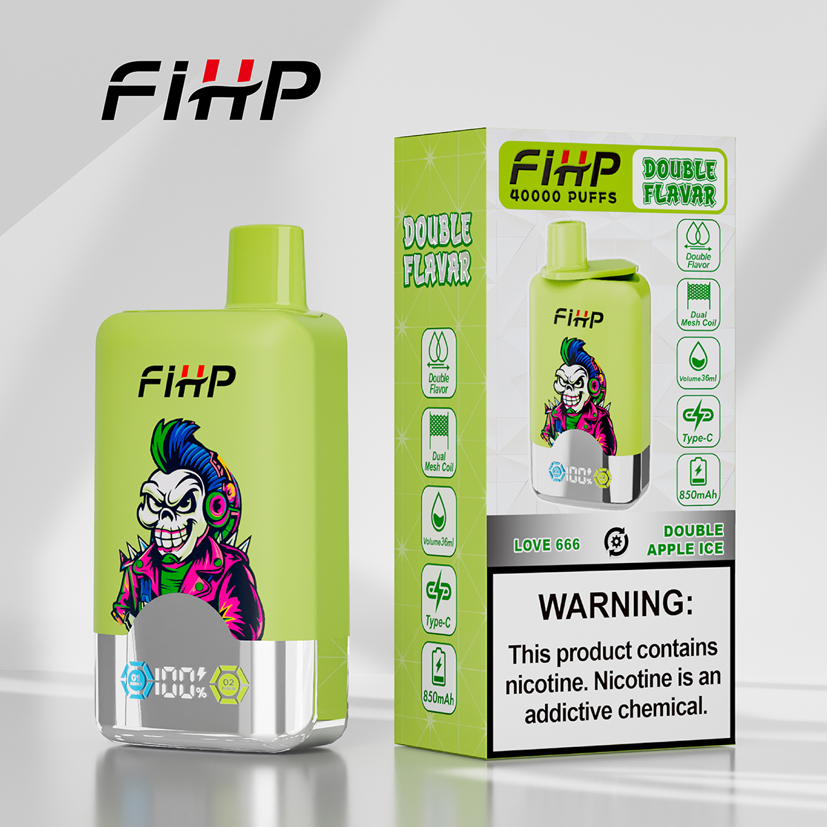 FIHP 2 in 1 Disposable Vape 40k Puffs 20/50mg （CN Warehouse)