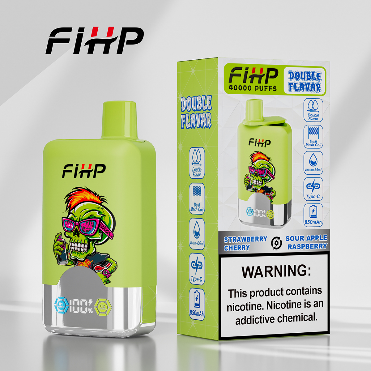 FIHP 2 in 1 Disposable Vape 40k Puffs 20/50mg （CN Warehouse)