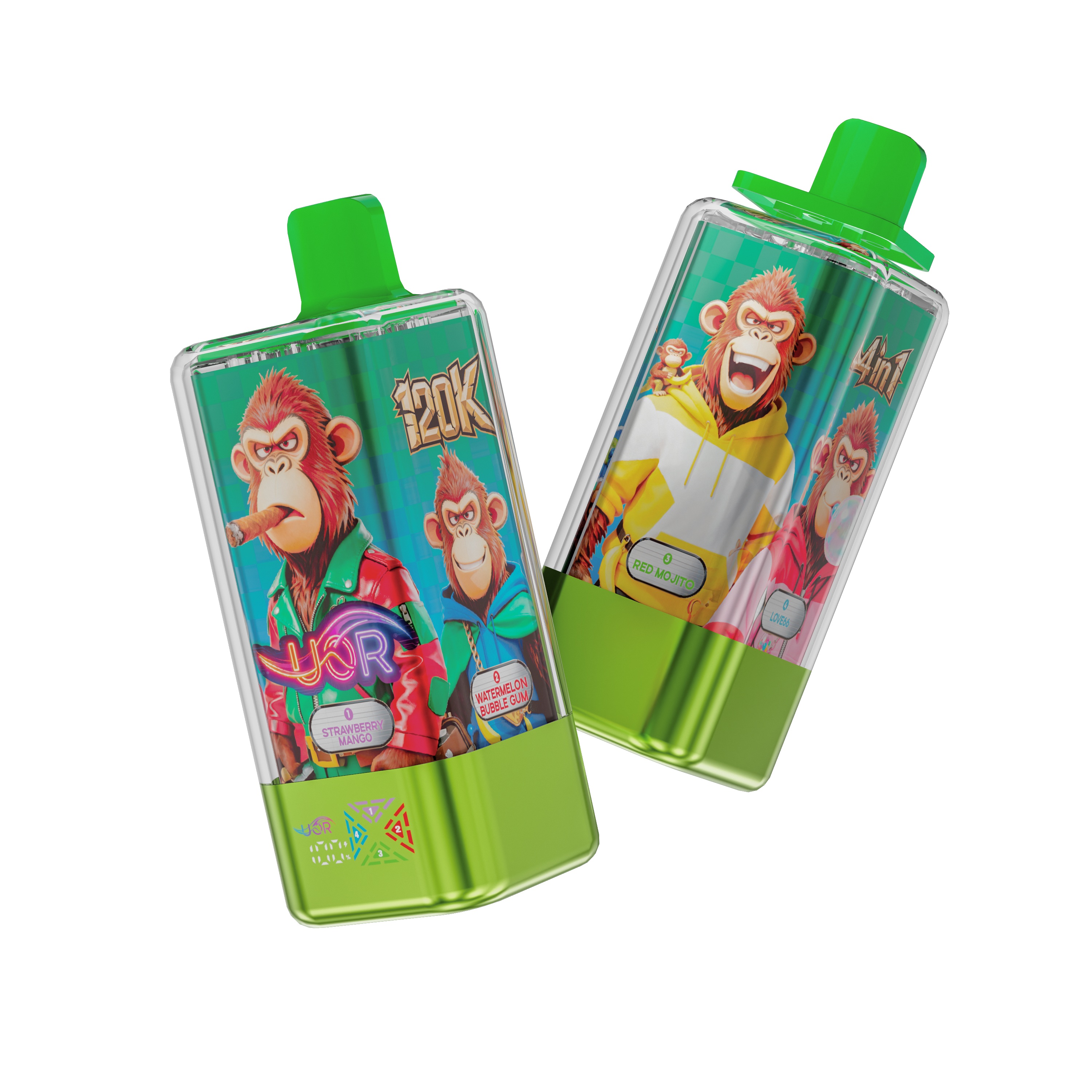 Uor 4 in 1 Disposable Vape 120k Puffs 20/50mg (CN Warehouse)