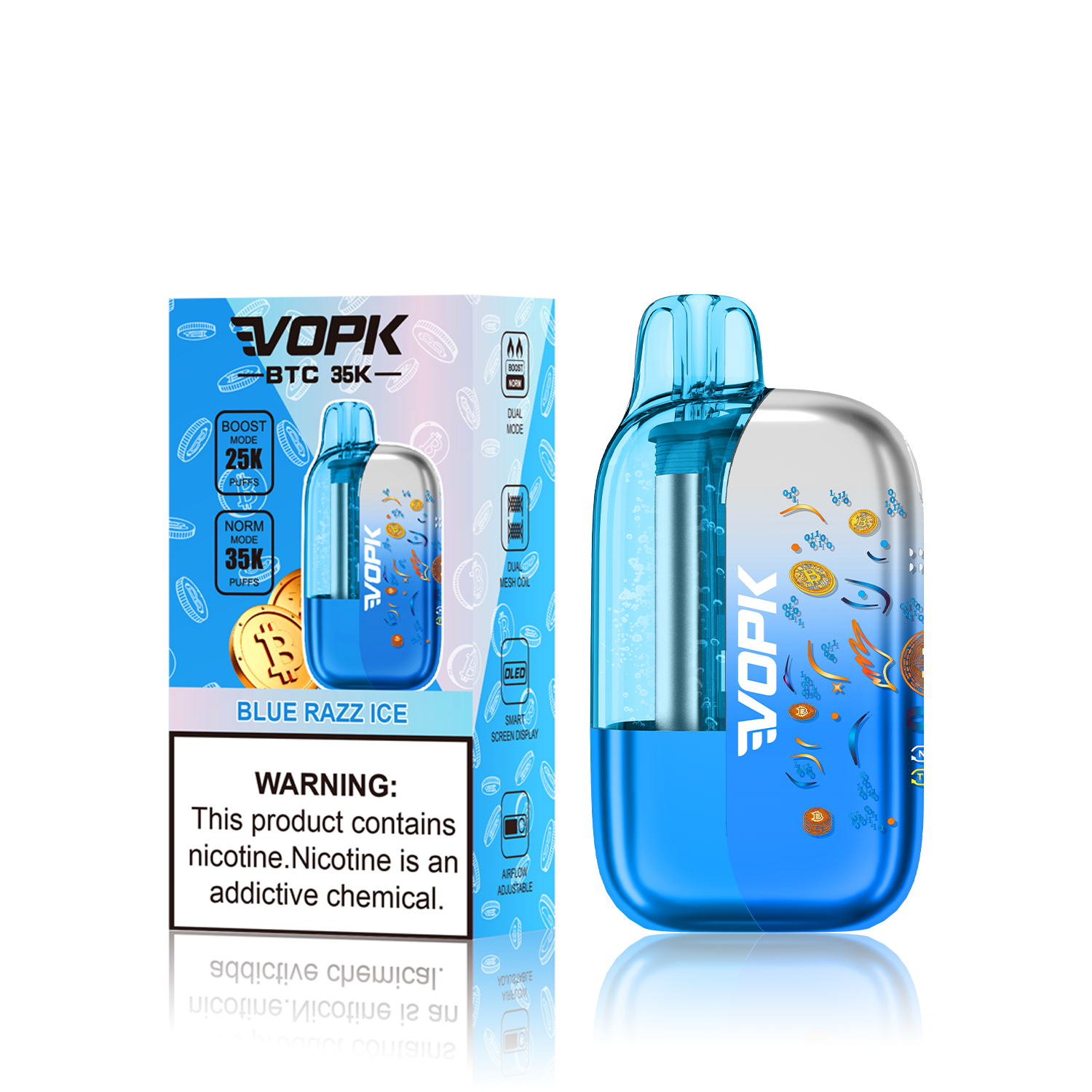 VOPK BTC 25K/35K Dual Mode  Disposable Vape 50mg (CN Warehouse)