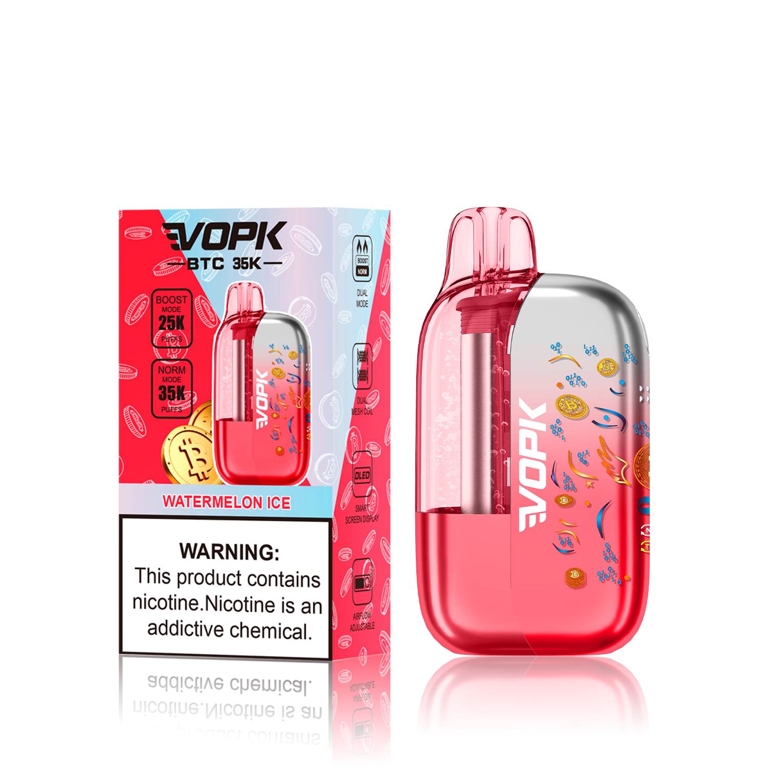 VOPK BTC 25K/35K Dual Mode  Disposable Vape 50mg (CN Warehouse)