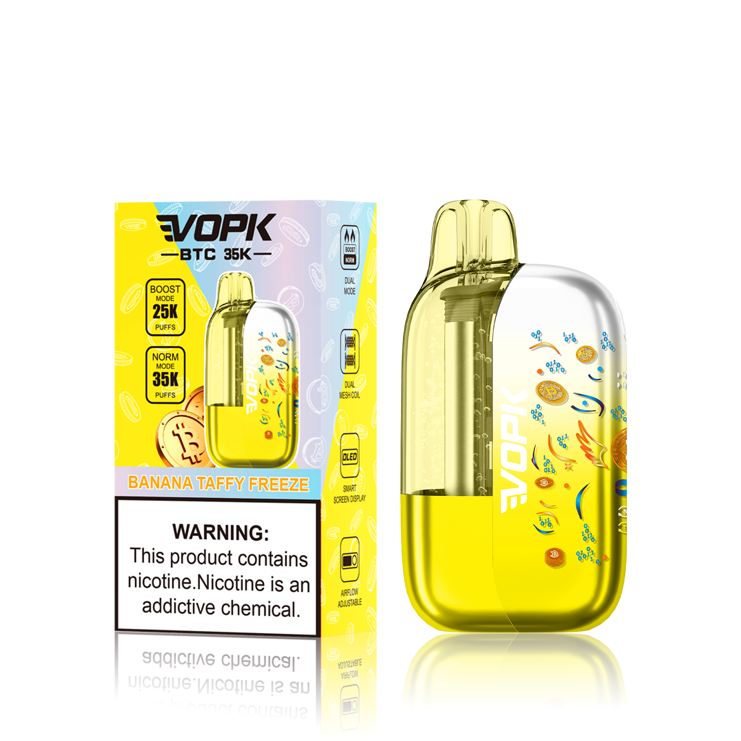 VOPK BTC 25K/35K Dual Mode  Disposable Vape 50mg (CN Warehouse)
