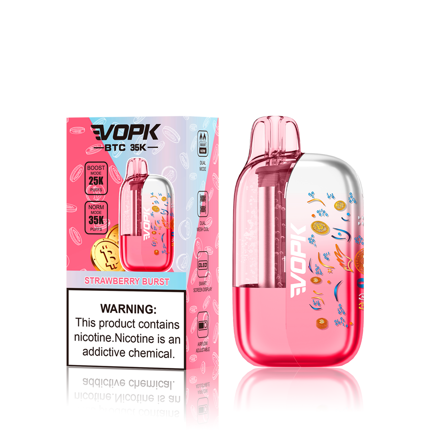 VOPK BTC 25K/35K Dual Mode  Disposable Vape 50mg (CN Warehouse)