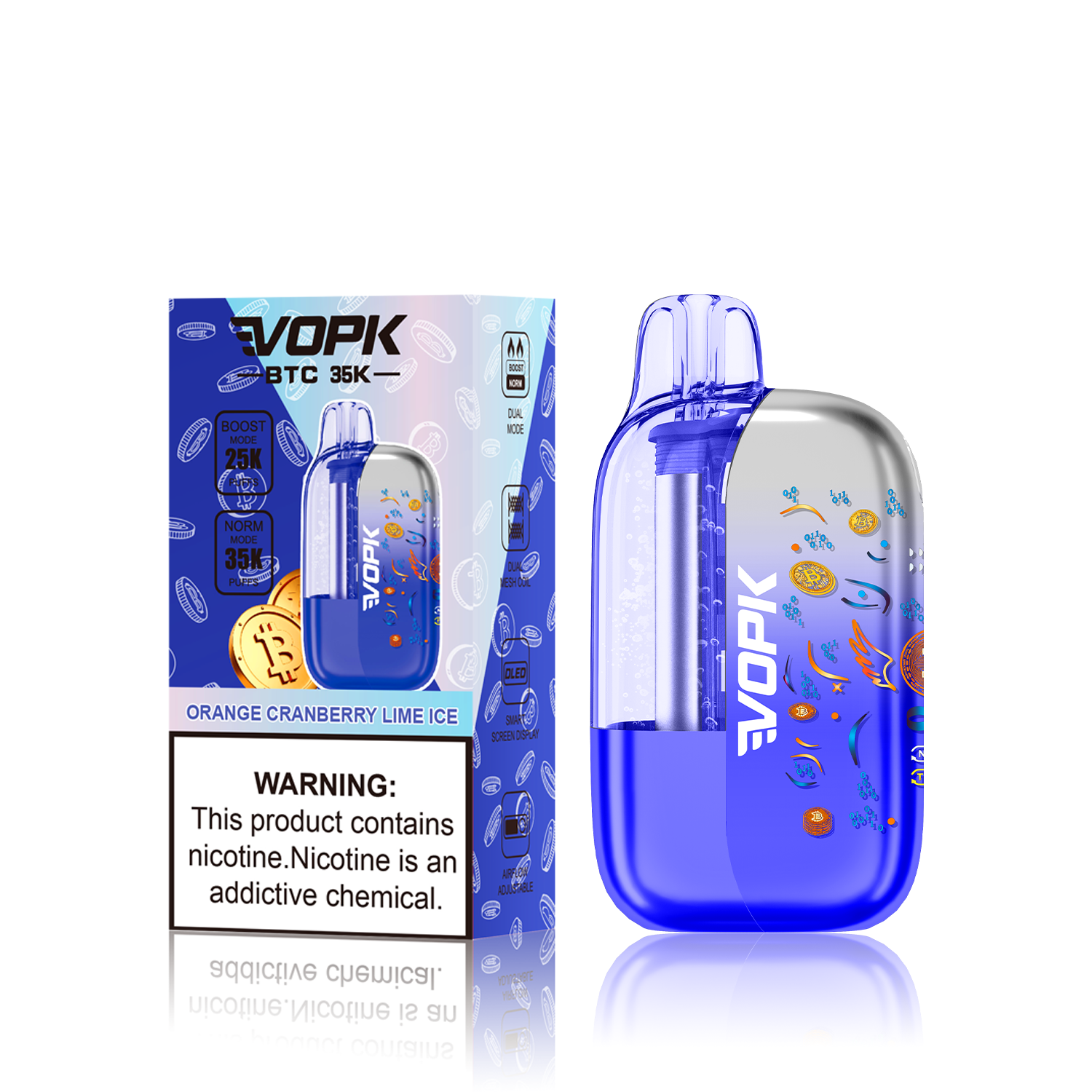 VOPK BTC 25K/35K Dual Mode  Disposable Vape 50mg (CN Warehouse)