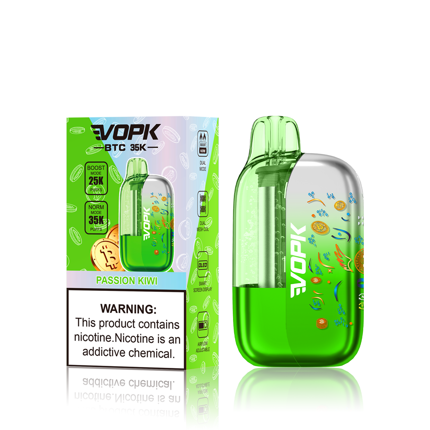 VOPK BTC 25K/35K Dual Mode  Disposable Vape 50mg (CN Warehouse)