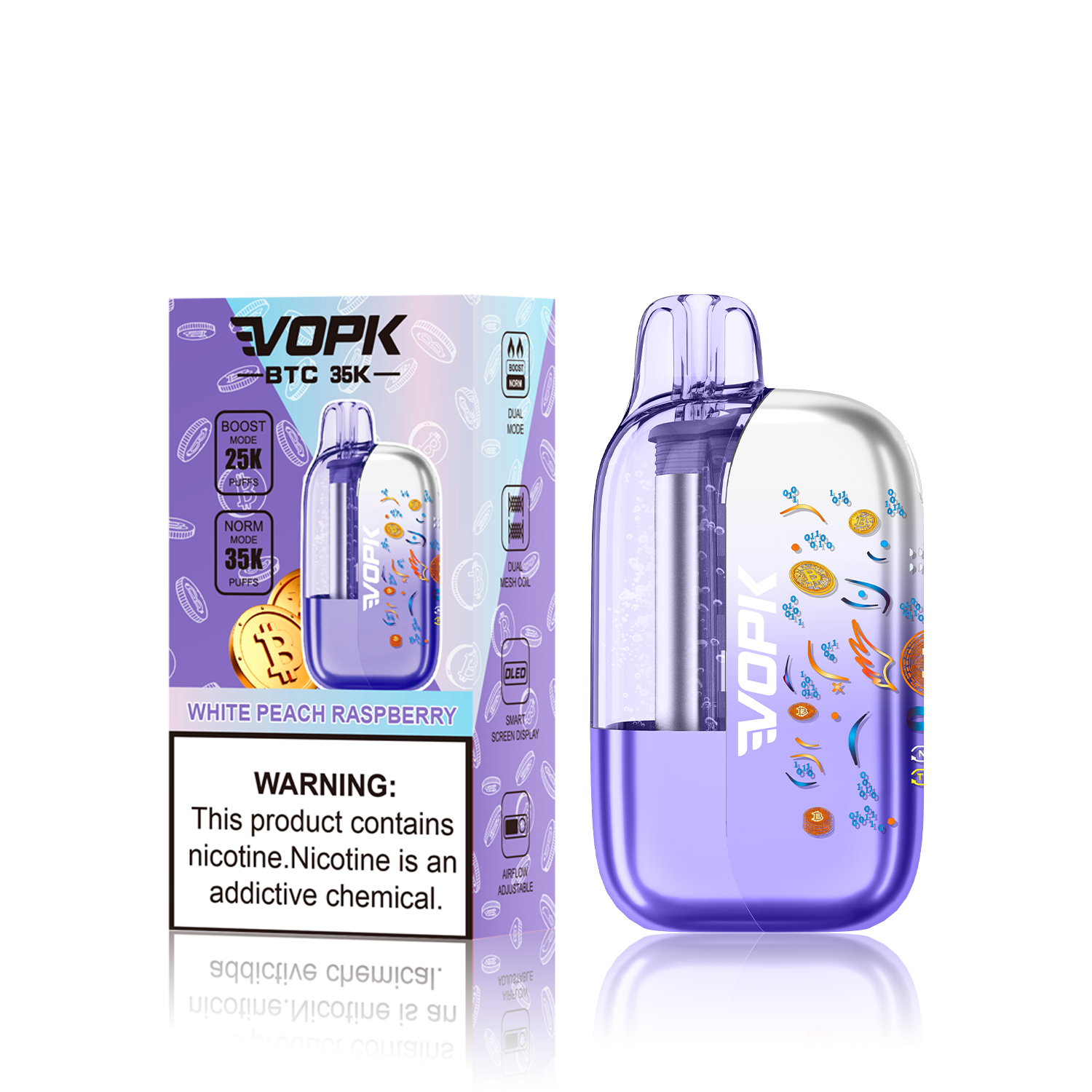 VOPK BTC 25K/35K Dual Mode  Disposable Vape 50mg (CN Warehouse)