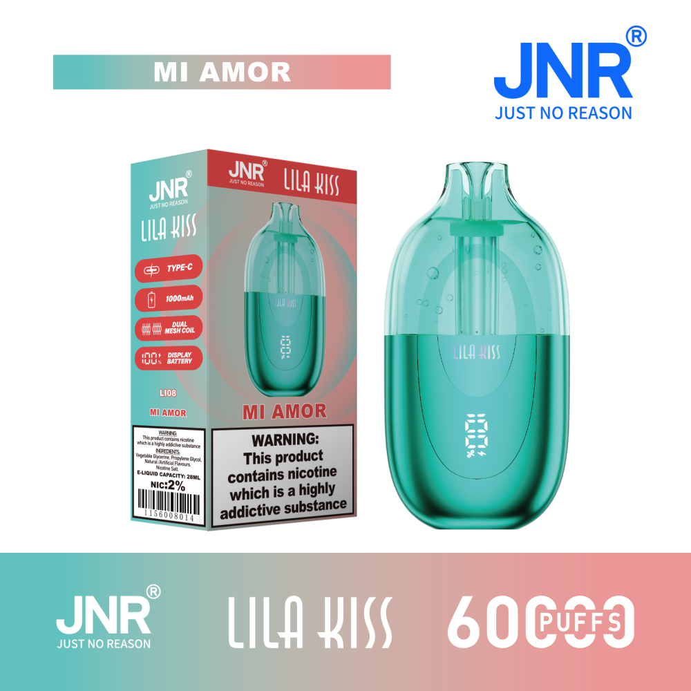 JNR Lila Kiss 60K Puffs RGB Light Disposable Vape (CN Warehouse)