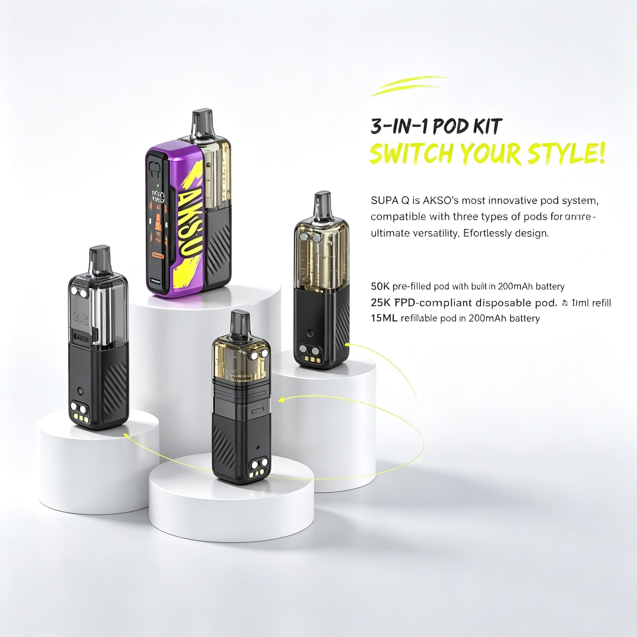 Akso Supa Q Prefilled Pod System Kit