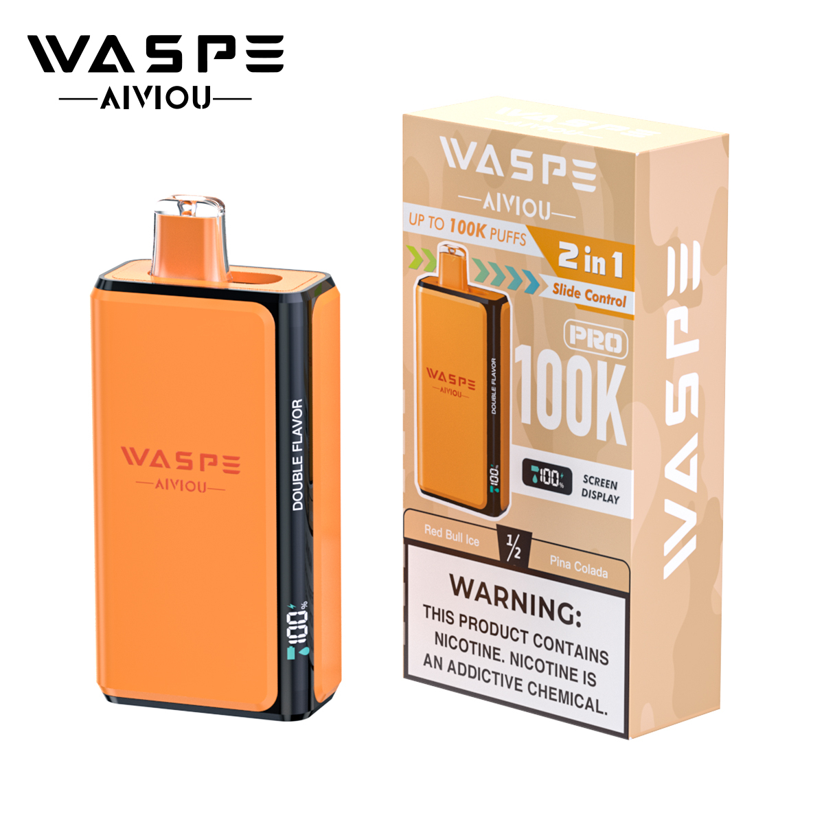 WASPE Double Flavor Pro 100K Puffs Disposable Vape