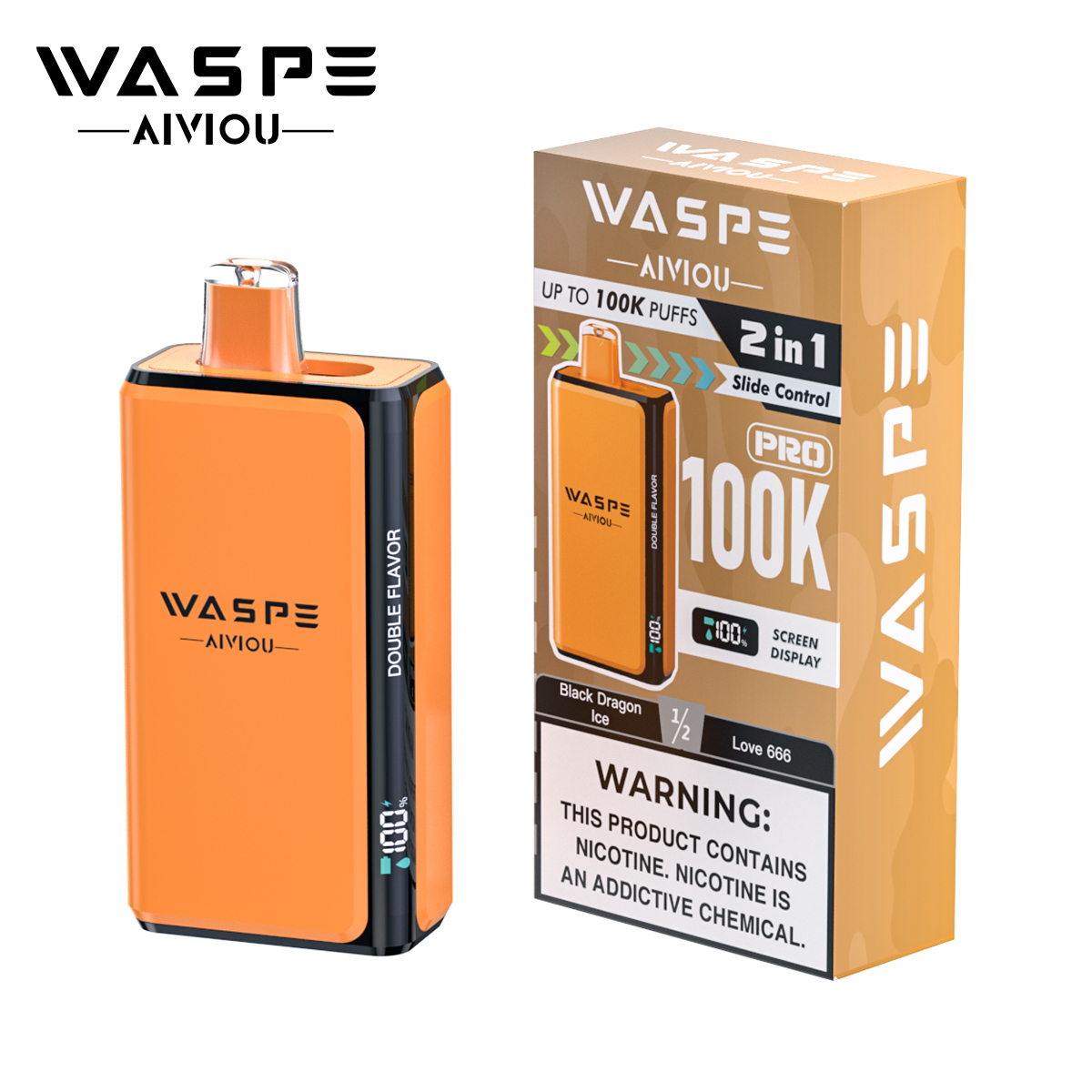 WASPE Double Flavor Pro 100K Puffs Disposable Vape