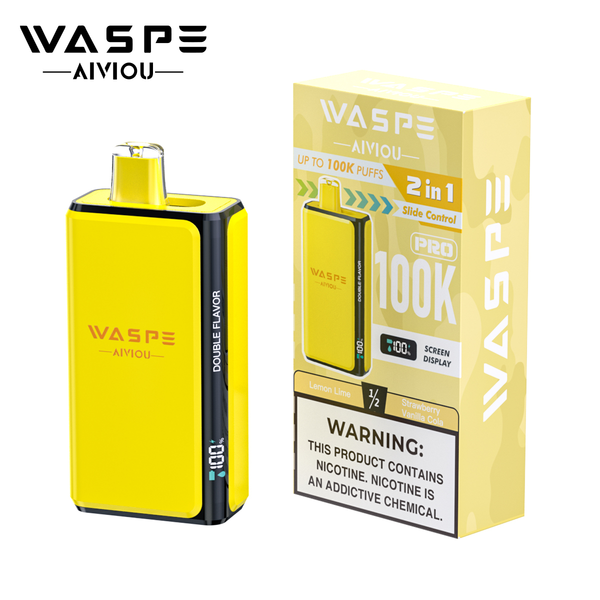 WASPE Double Flavor Pro 100K Puffs Disposable Vape