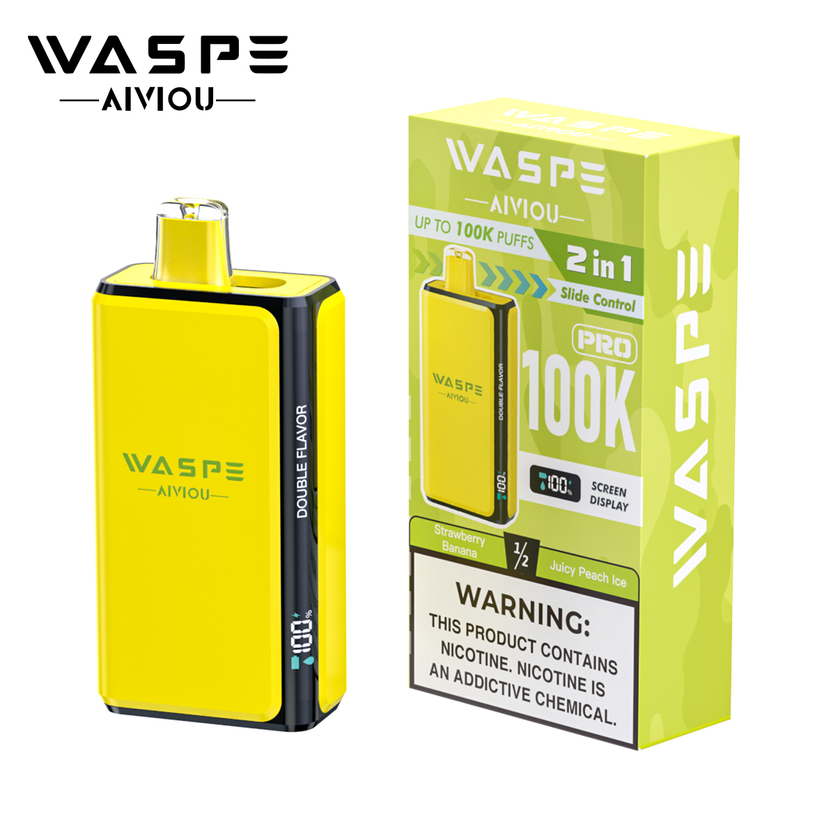 WASPE Double Flavor Pro 100K Puffs Disposable Vape