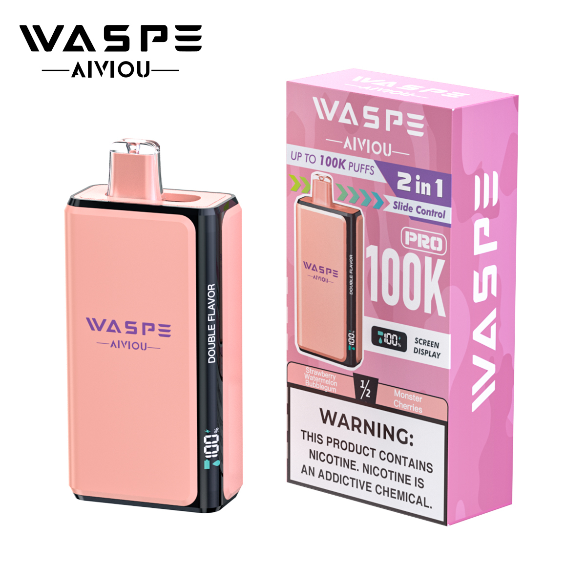 WASPE Double Flavor Pro 100K Puffs Disposable Vape