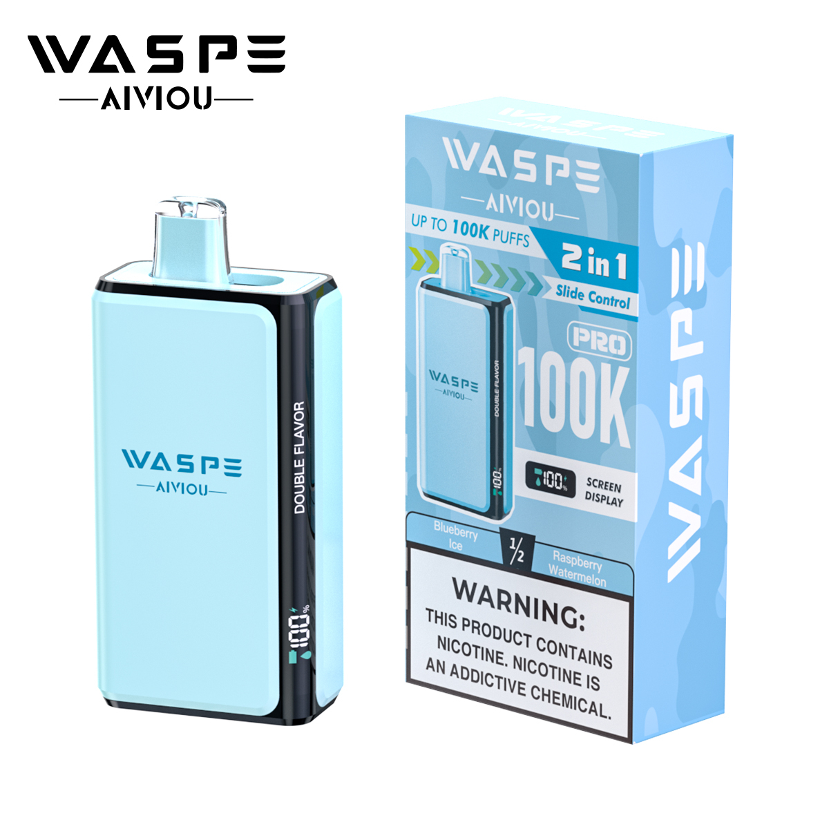 WASPE Double Flavor Pro 100K Puffs Disposable Vape