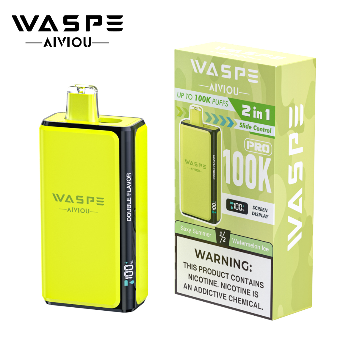 WASPE Double Flavor Pro 100K Puffs Disposable Vape