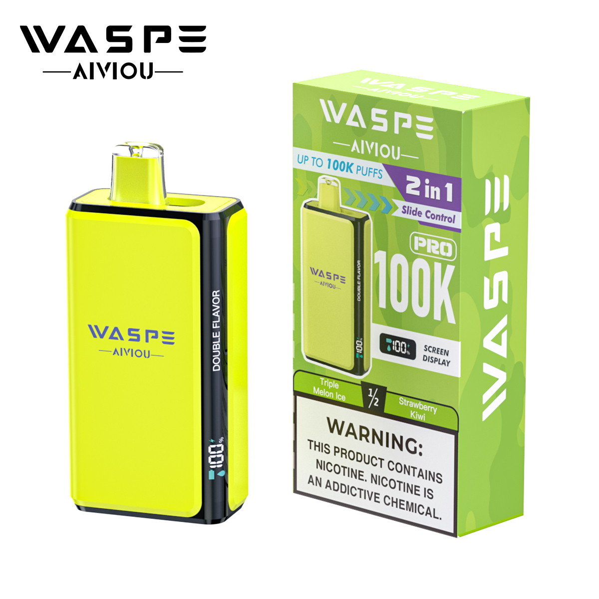 WASPE Double Flavor Pro 100K Puffs Disposable Vape